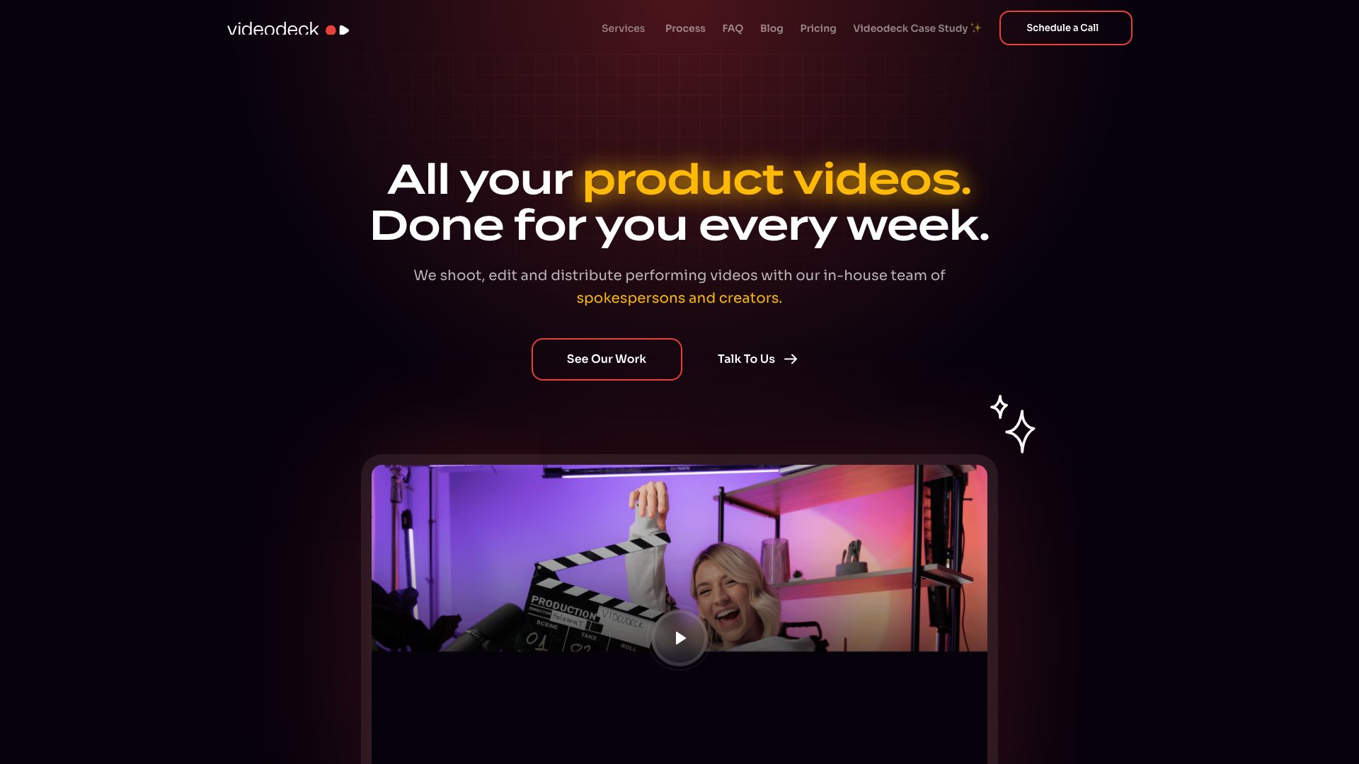 Screenshot of VideoDeck: AI-Powered Video Creation