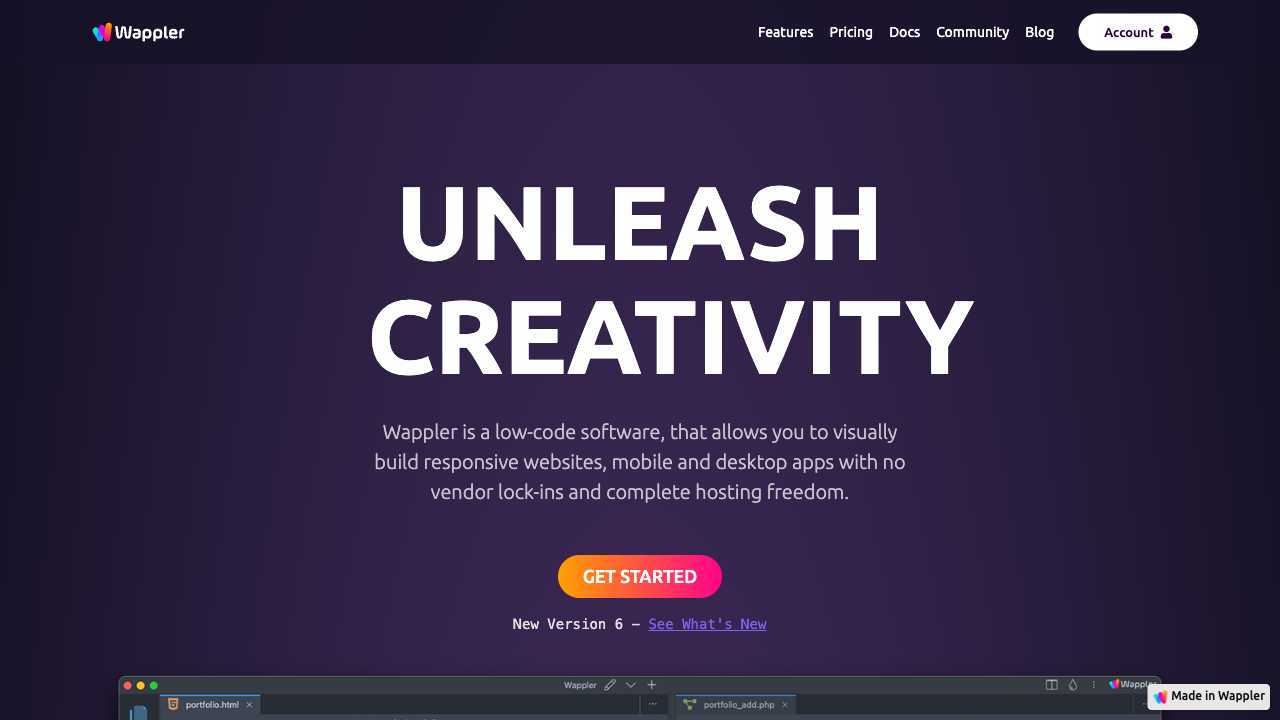 Screenshot of Wappler