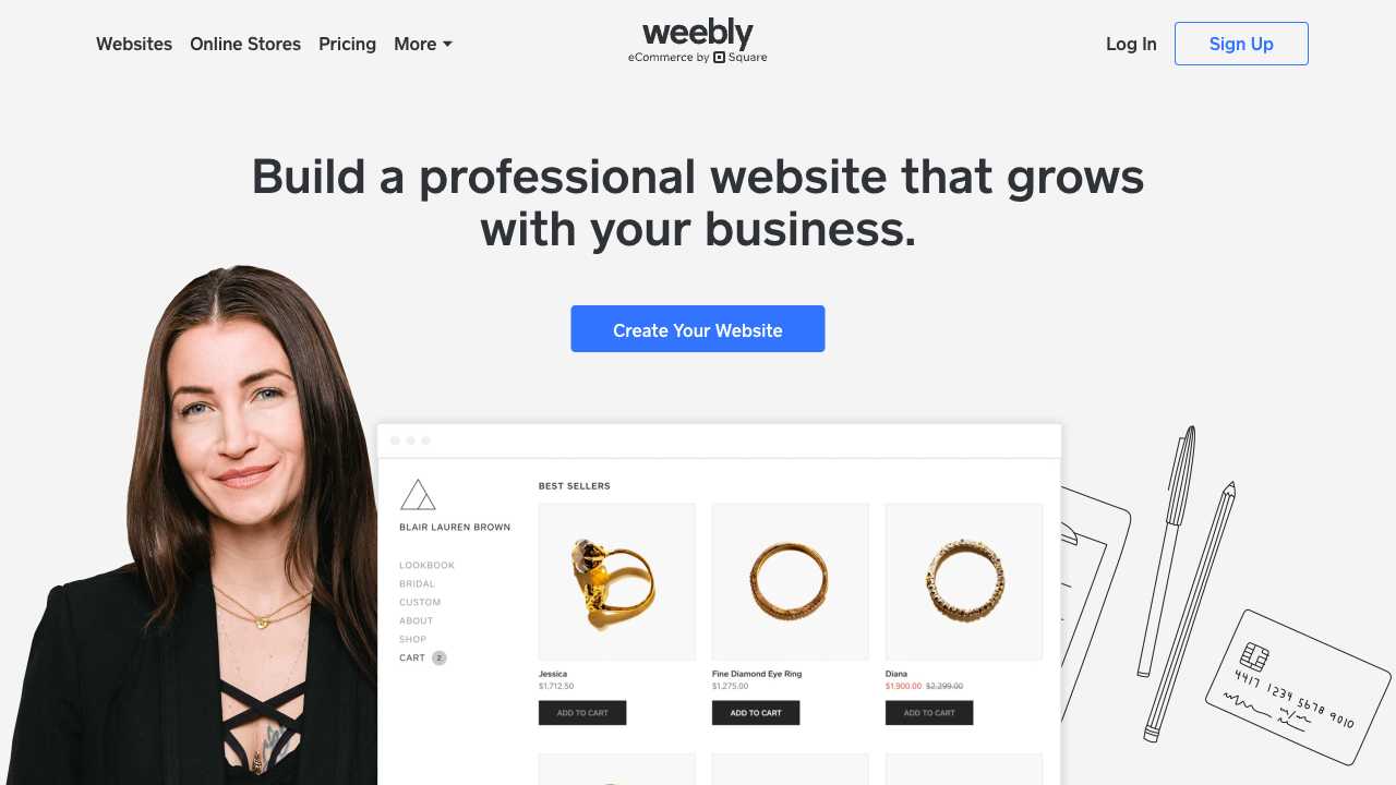 Screenshot of Weebly: The Easy Way to Create a Website