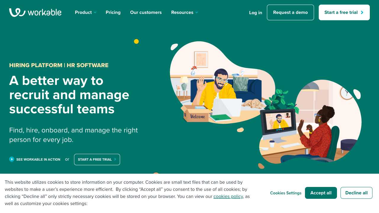 Screenshot of Workable: Your Talent Acquisition Partner