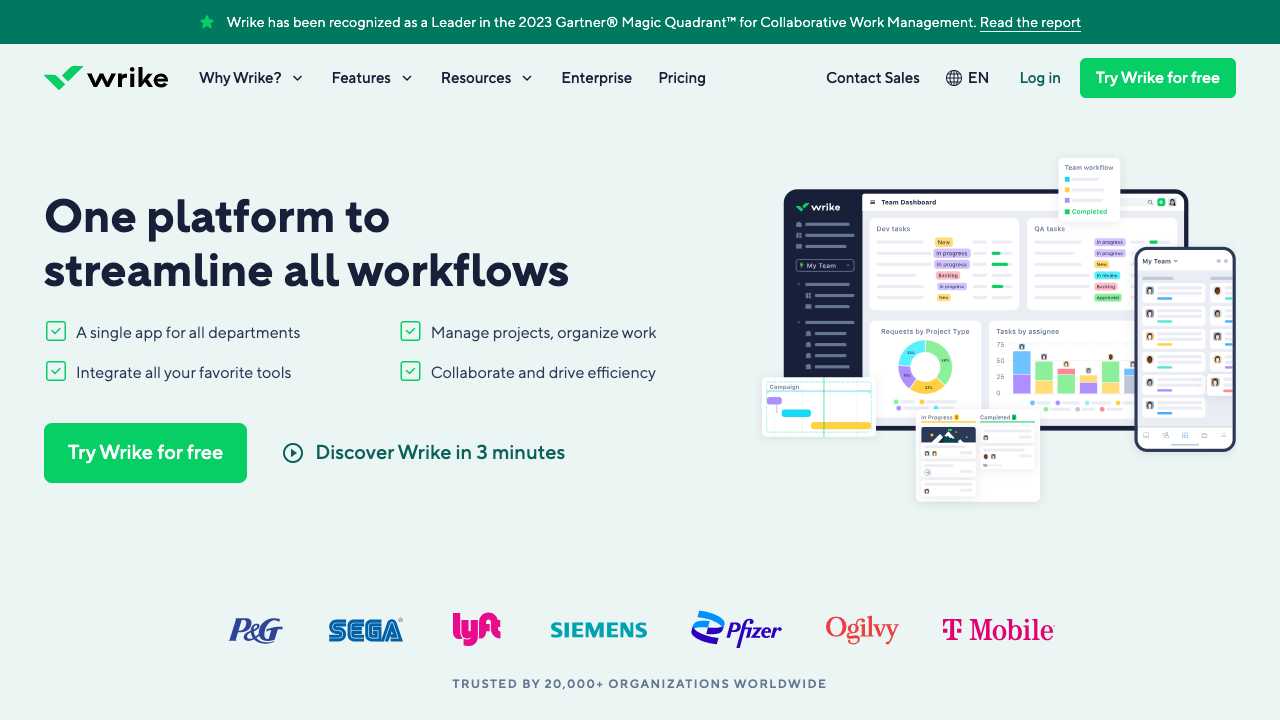 Screenshot of Wrike: Collaborative Work Management Software