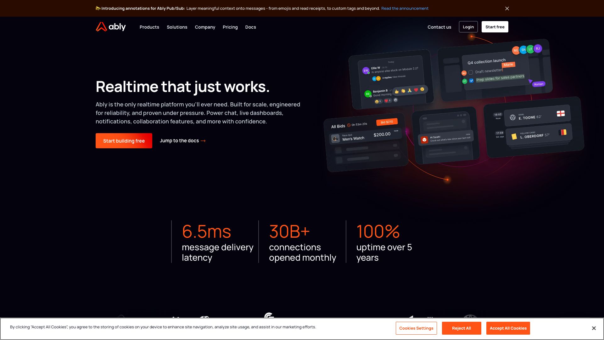 Screenshot of Ably: Realtime Experience Platform