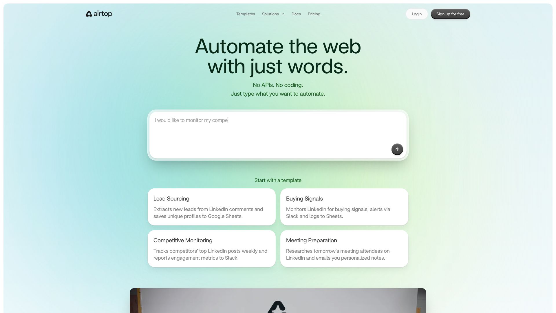 Screenshot of Airtop.ai: AI-Powered Document Intelligence