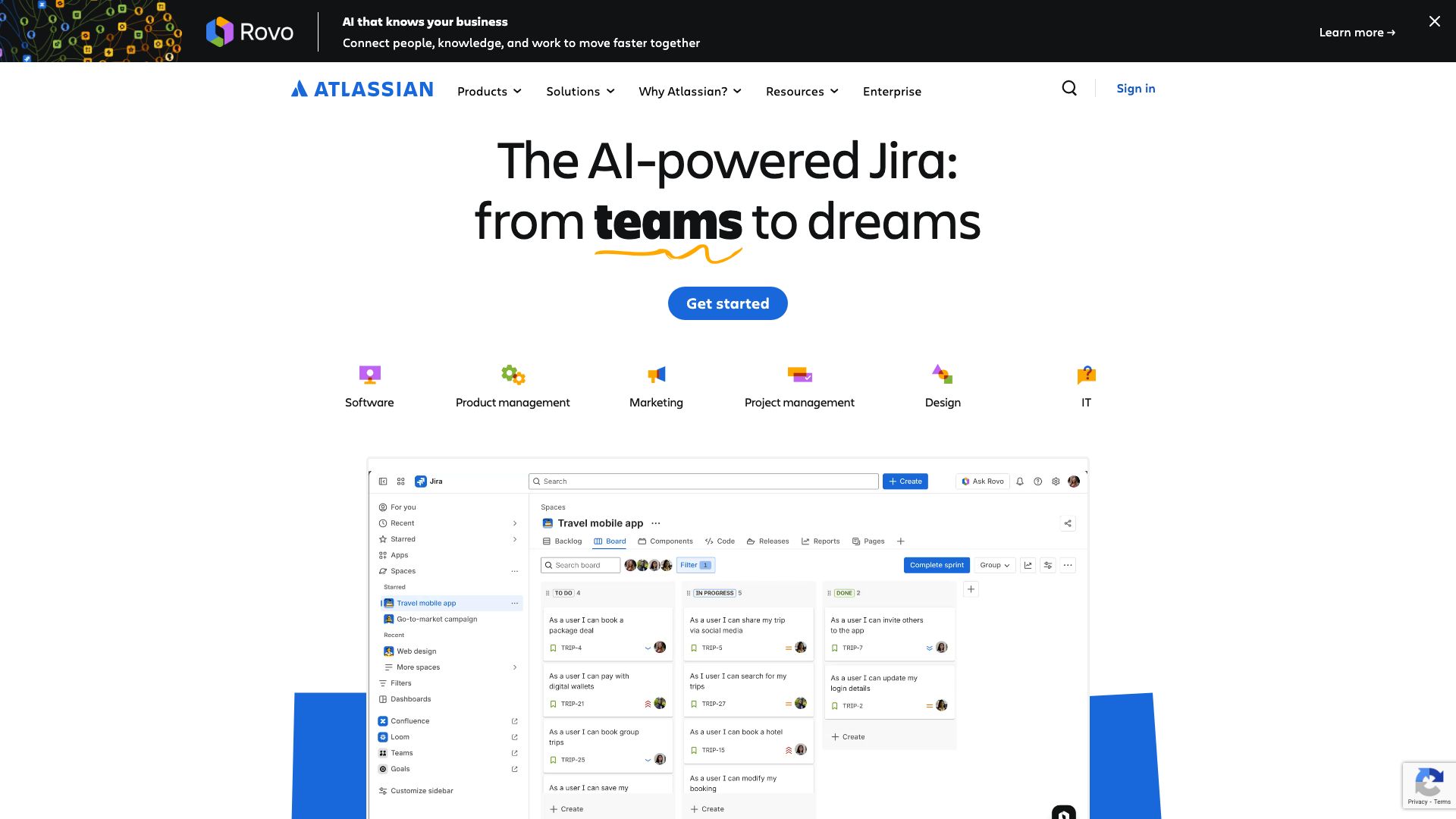 Screenshot of Atlassian: Powering Team Collaboration and Software Development