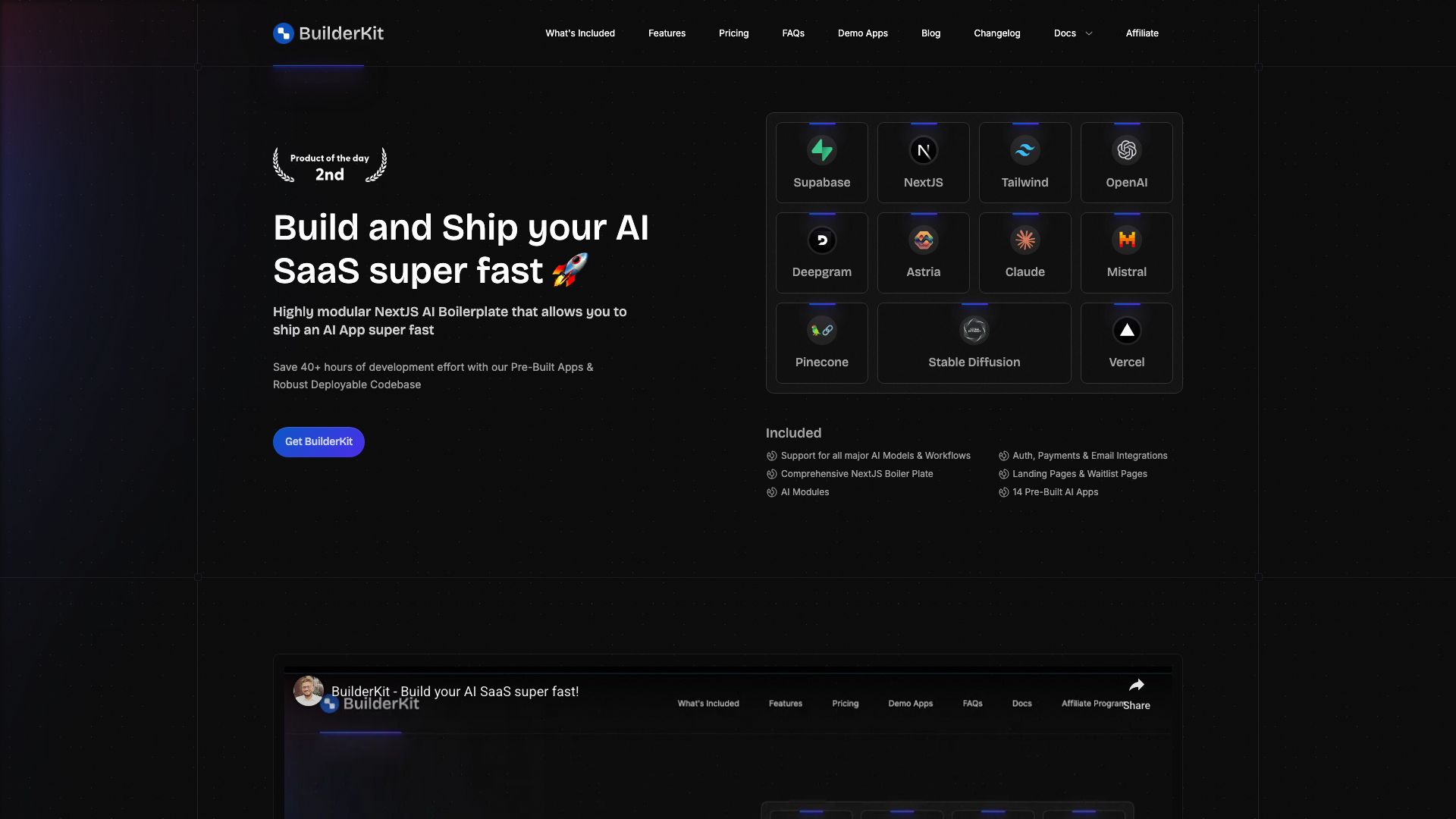 Screenshot of BuilderKit.ai: AI-Powered Website Creation