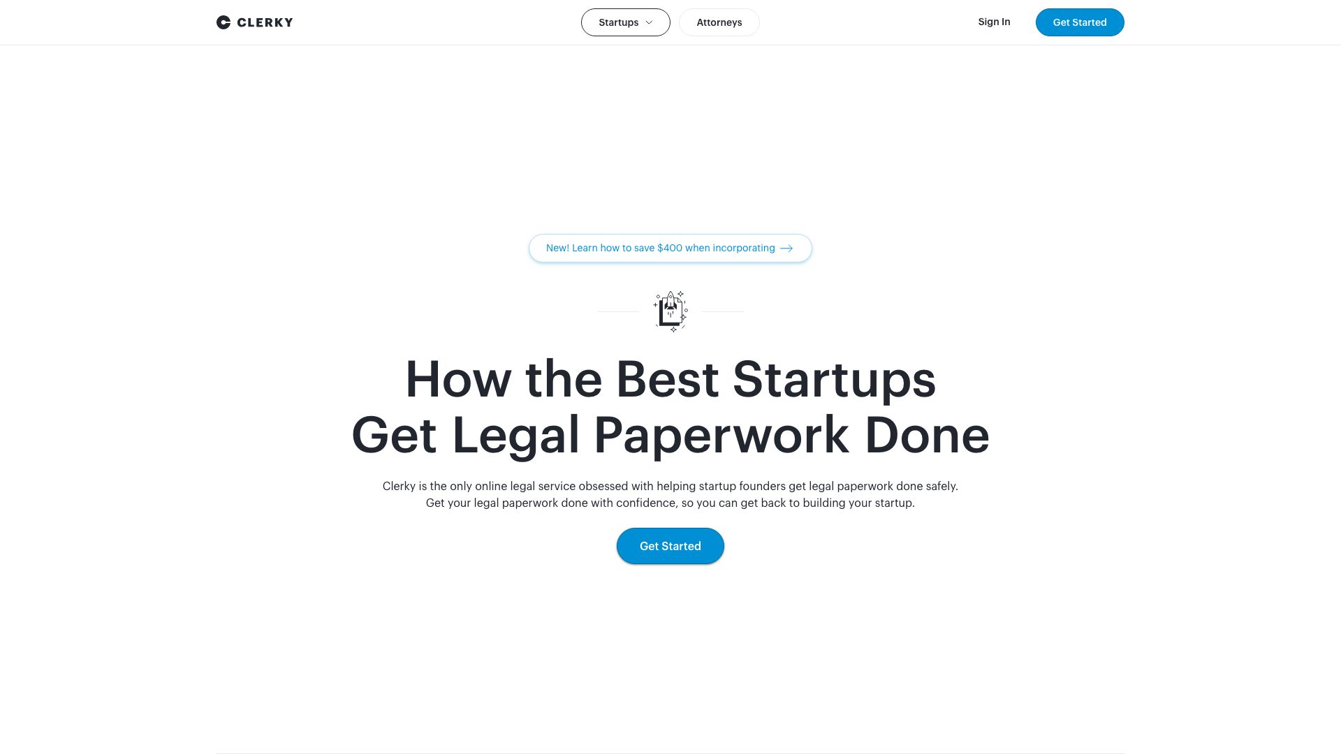 Screenshot of Clerky: Streamline Startup Legal & Compliance