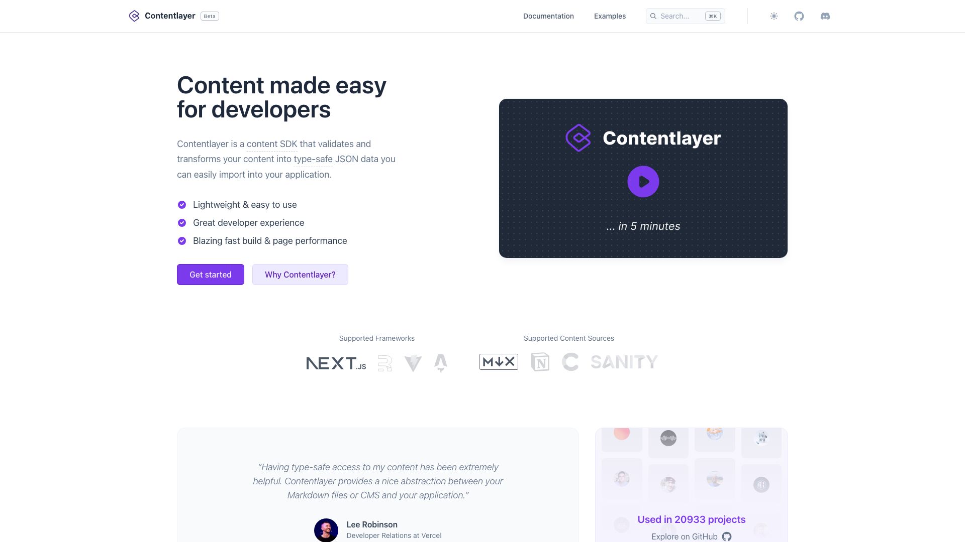 Screenshot of Contentlayer