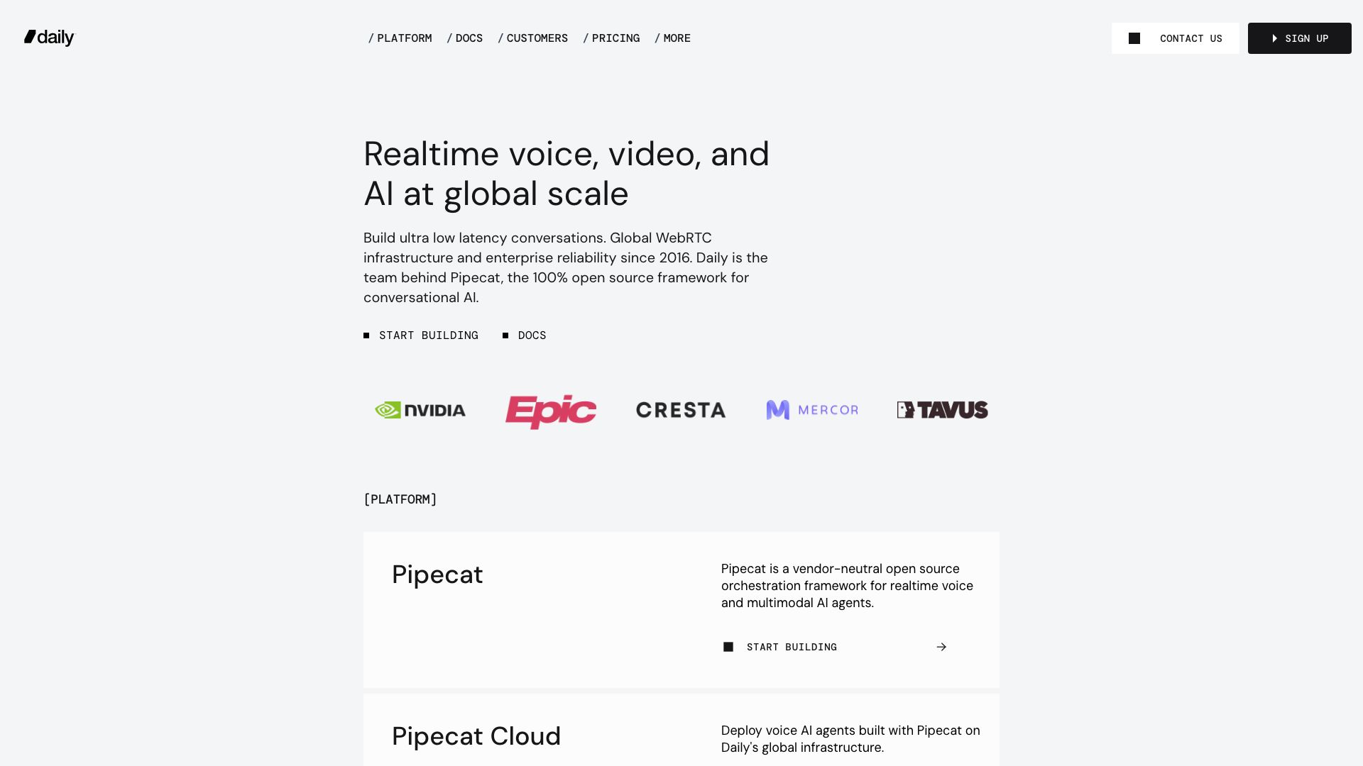 Screenshot of Daily.co: Your Instant Video Communication Hub