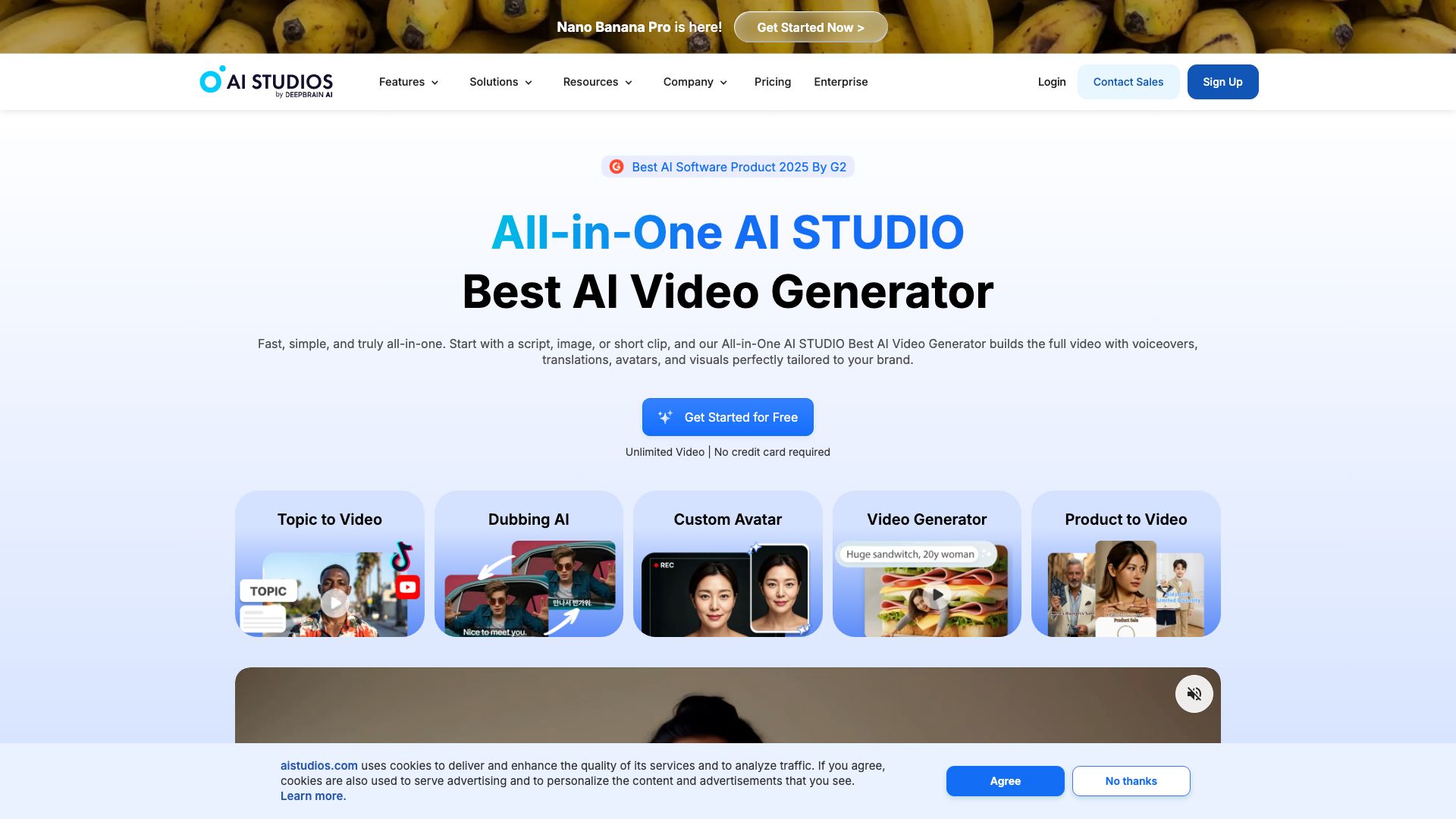 Screenshot of DeepBrain AI: AI-Powered Video Creation