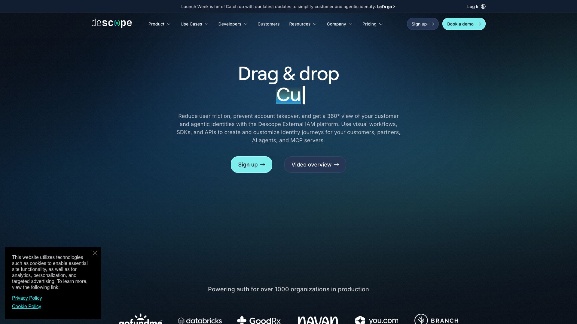 Screenshot of Descope: Effortless User Access & Security