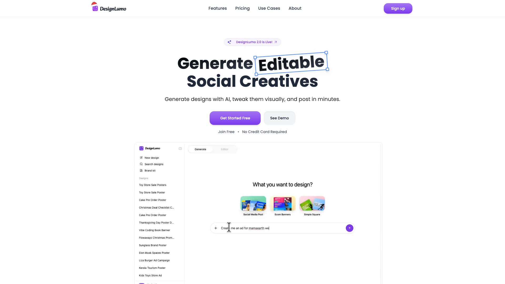 Screenshot of Design Lumo: AI-Powered Interior Design