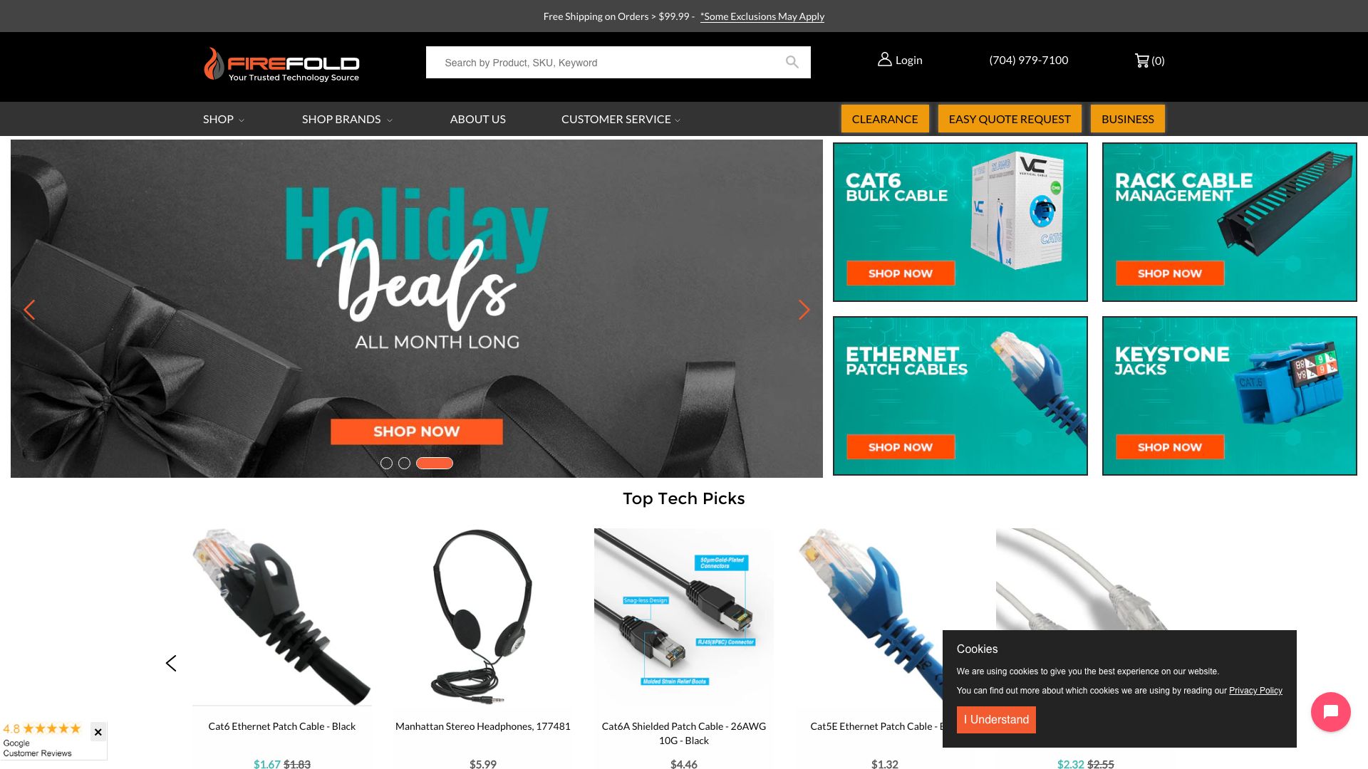 Screenshot of FireFold: Your Premier Source for Industrial and Commercial Piping Solutions