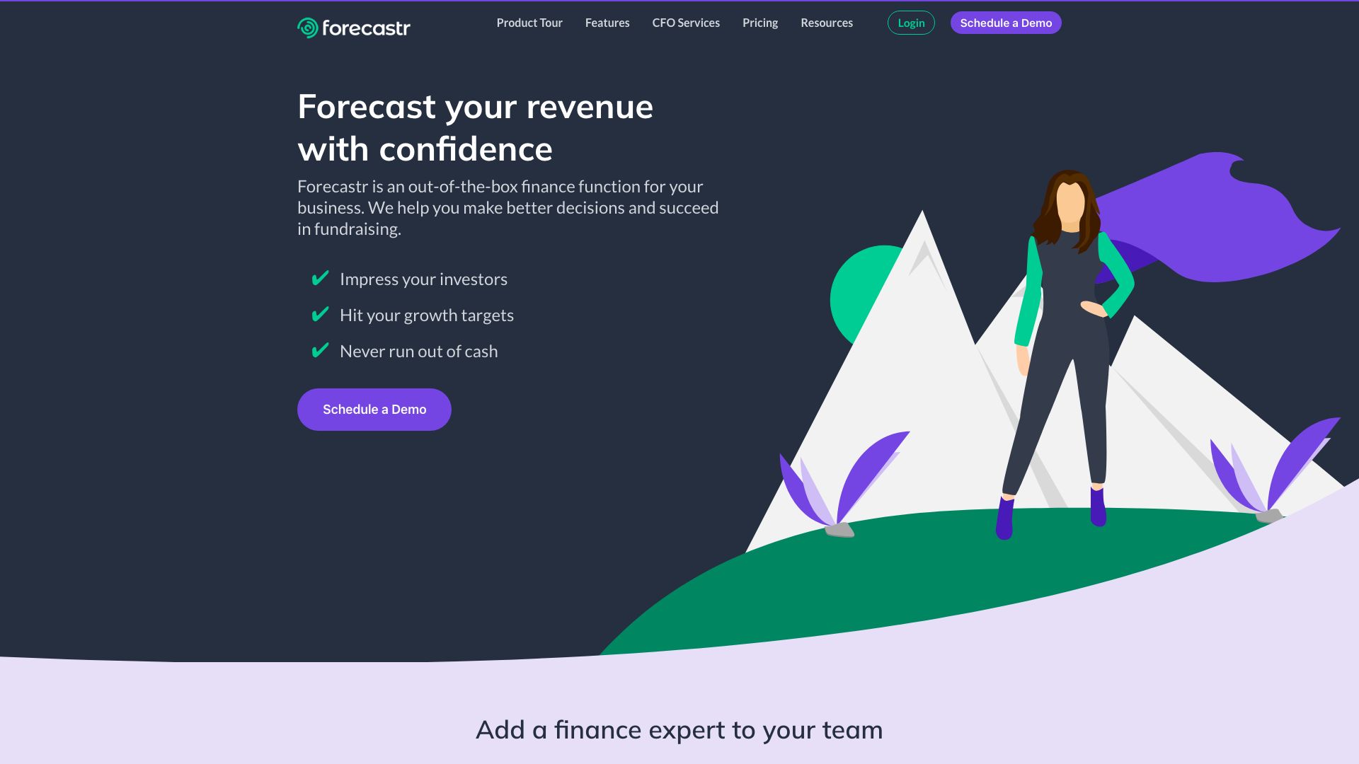 Screenshot of Forecastr: AI-Powered Sales Forecasting