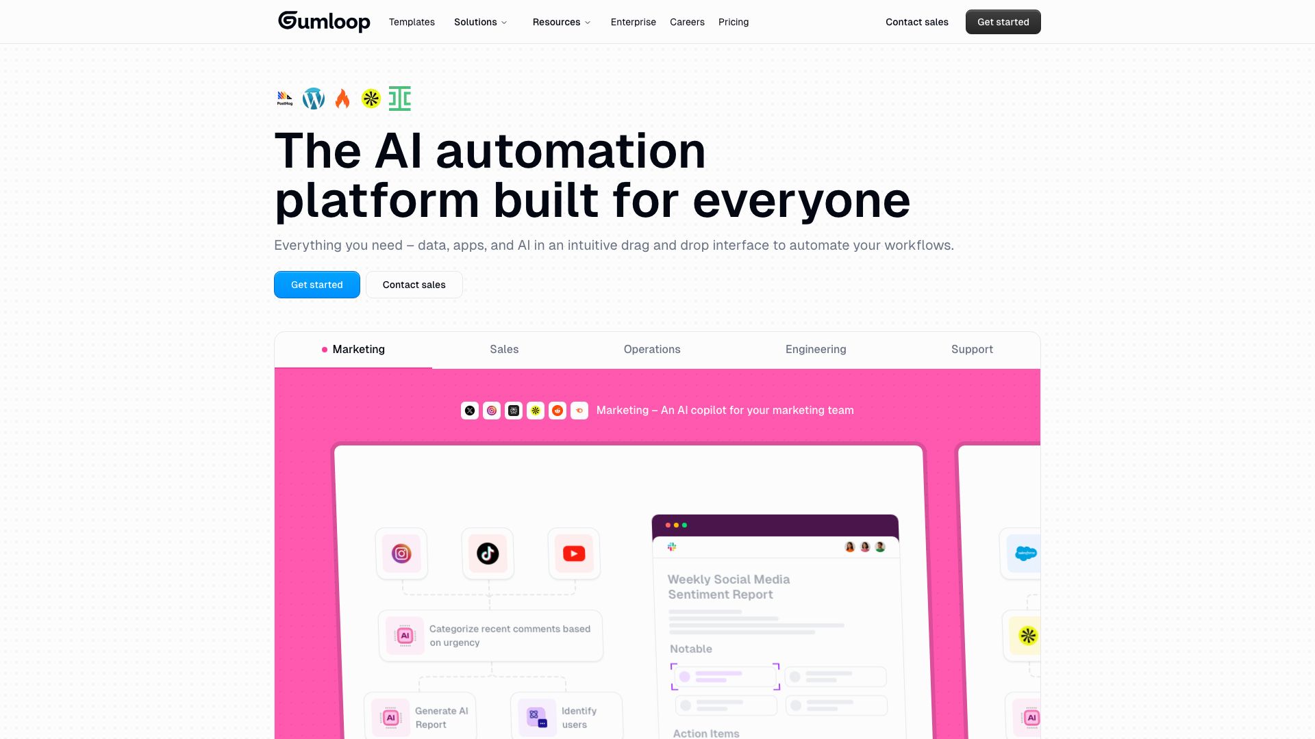 Screenshot of Gumloop: AI-Powered Feedback for Creative Projects