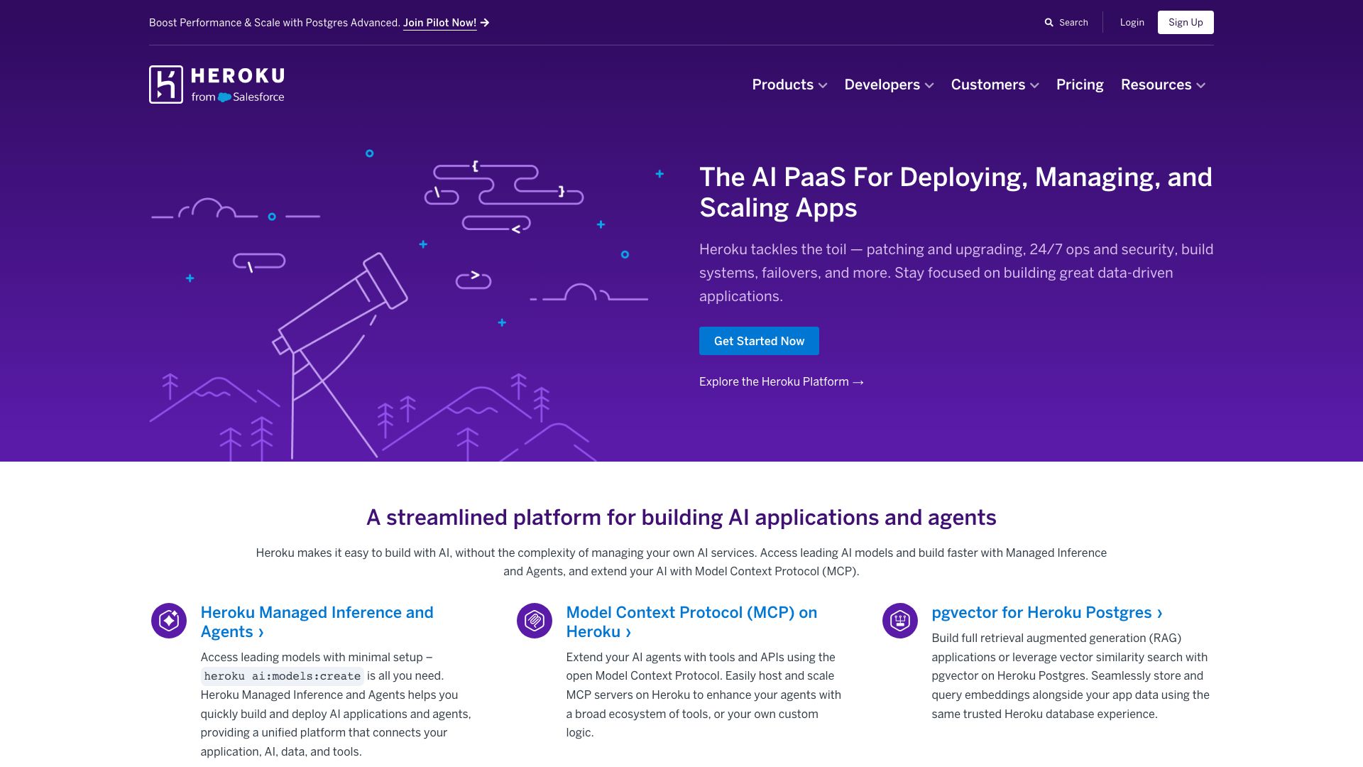 Screenshot of Heroku: Cloud Application Platform