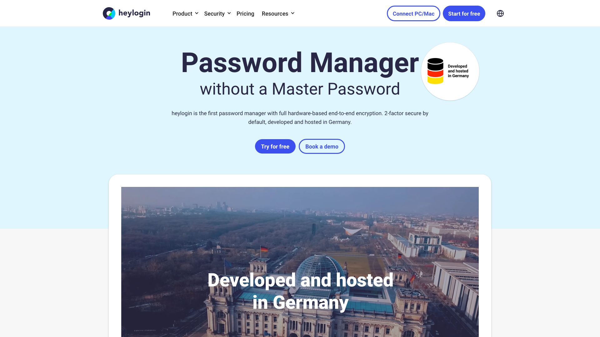 Screenshot of HeyLogin: Secure Passwordless Authentication