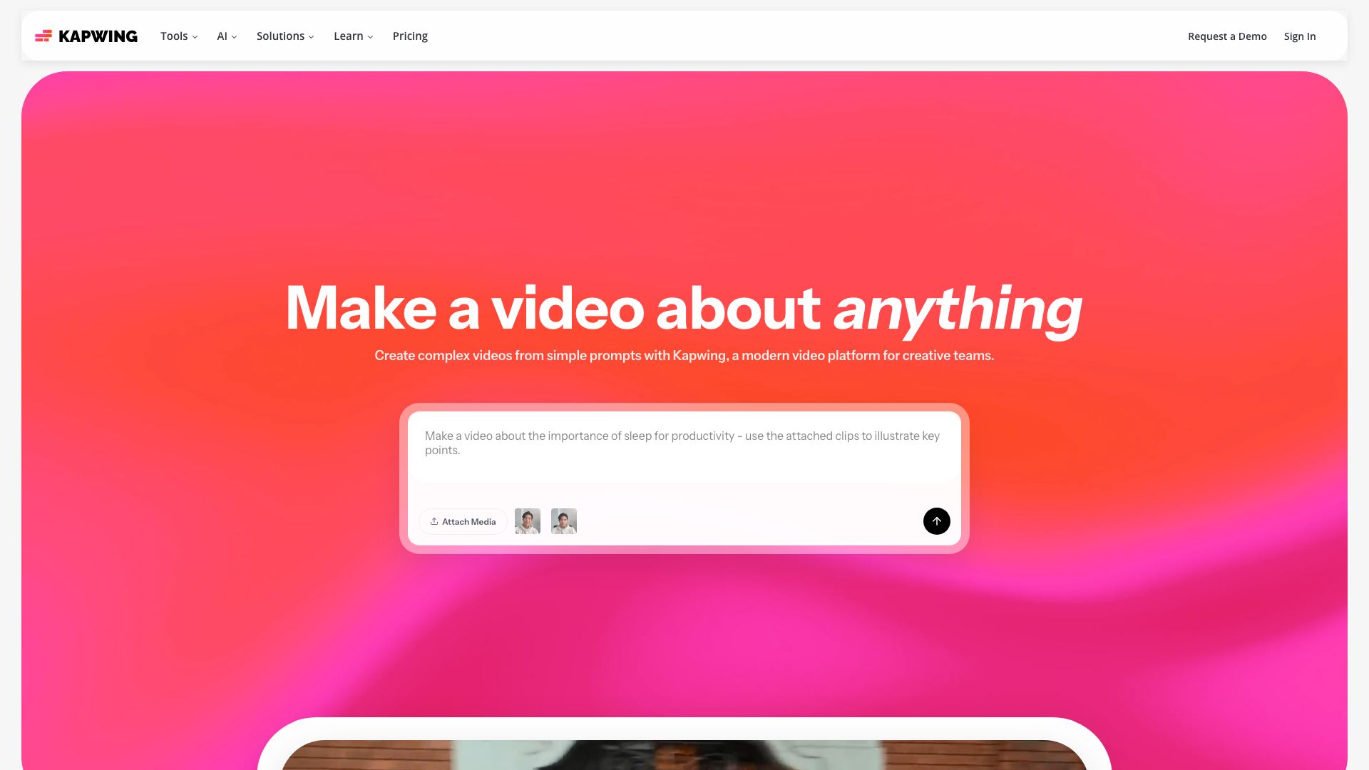 Screenshot of Kapwing: Online Video Editor