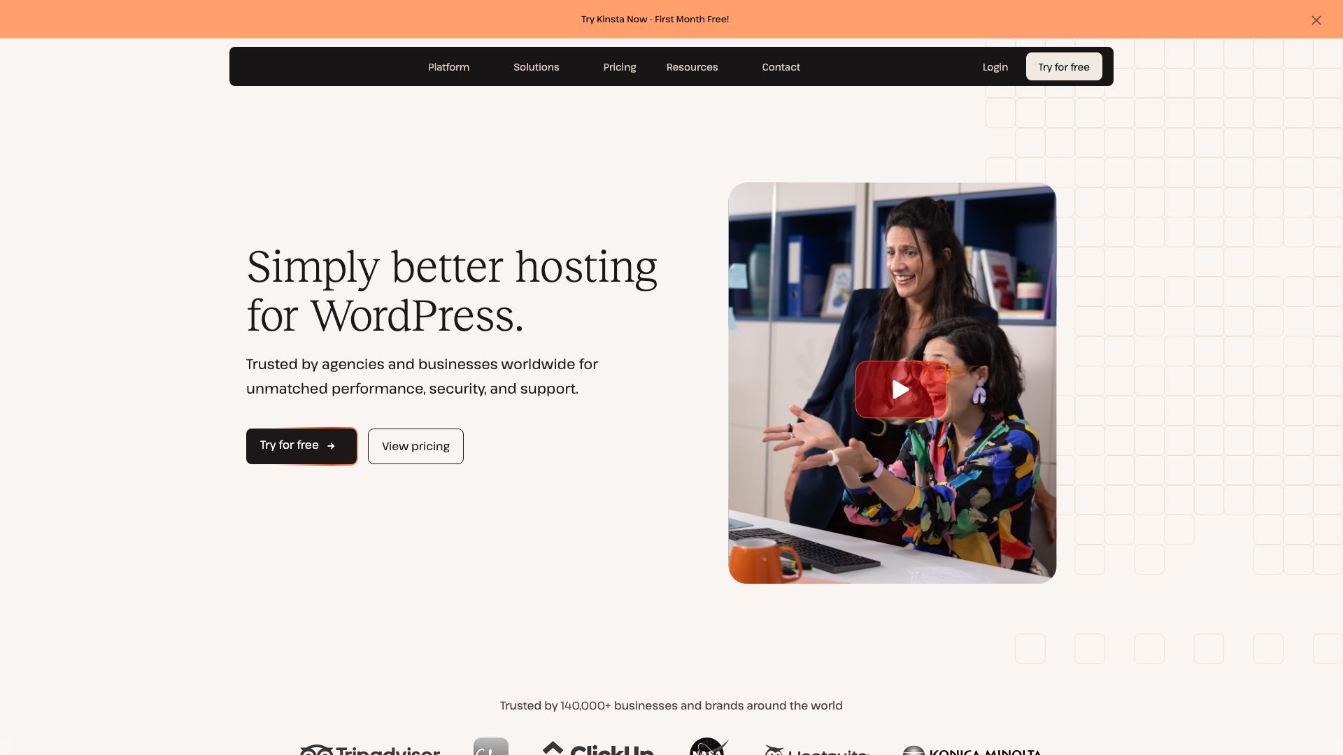 Screenshot of Kinsta: Managed WordPress Hosting