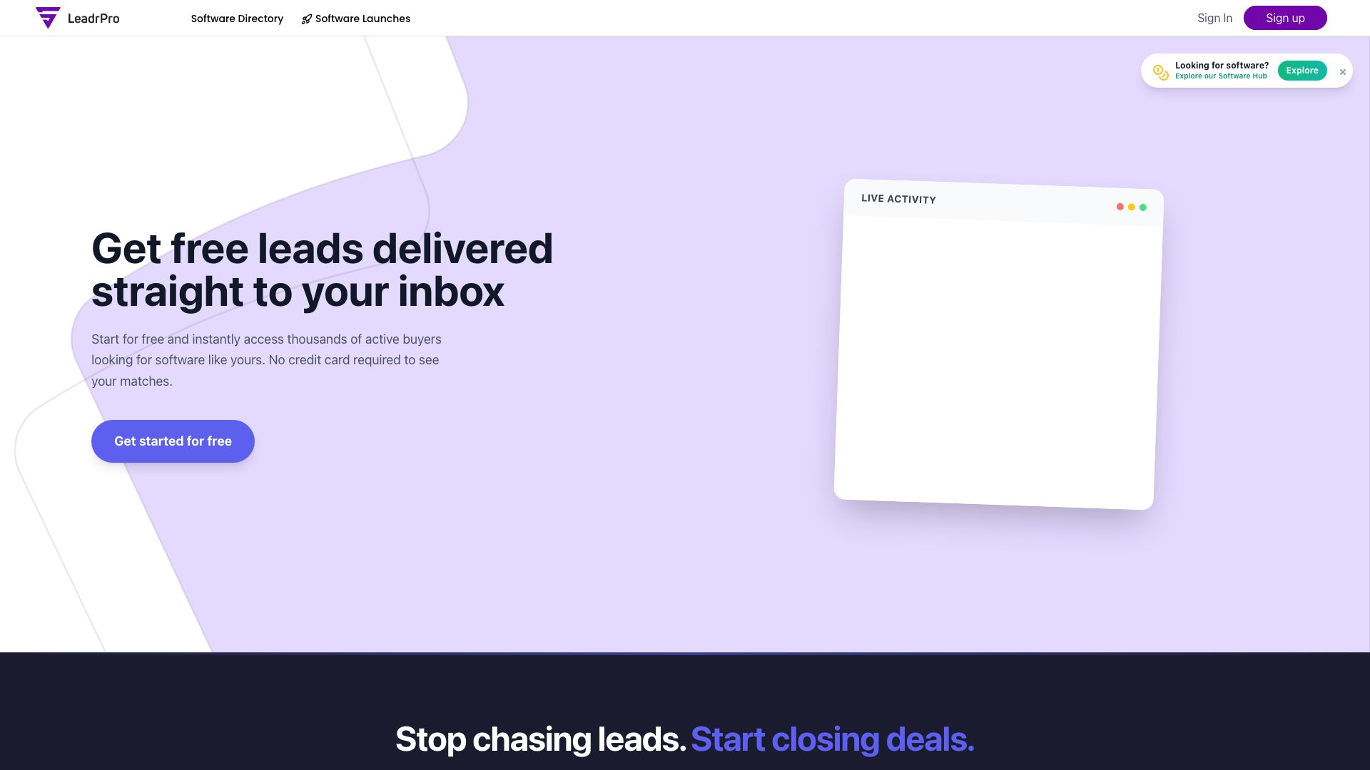 Screenshot of LeadrPro: Your AI-Powered Sales Prospecting Partner