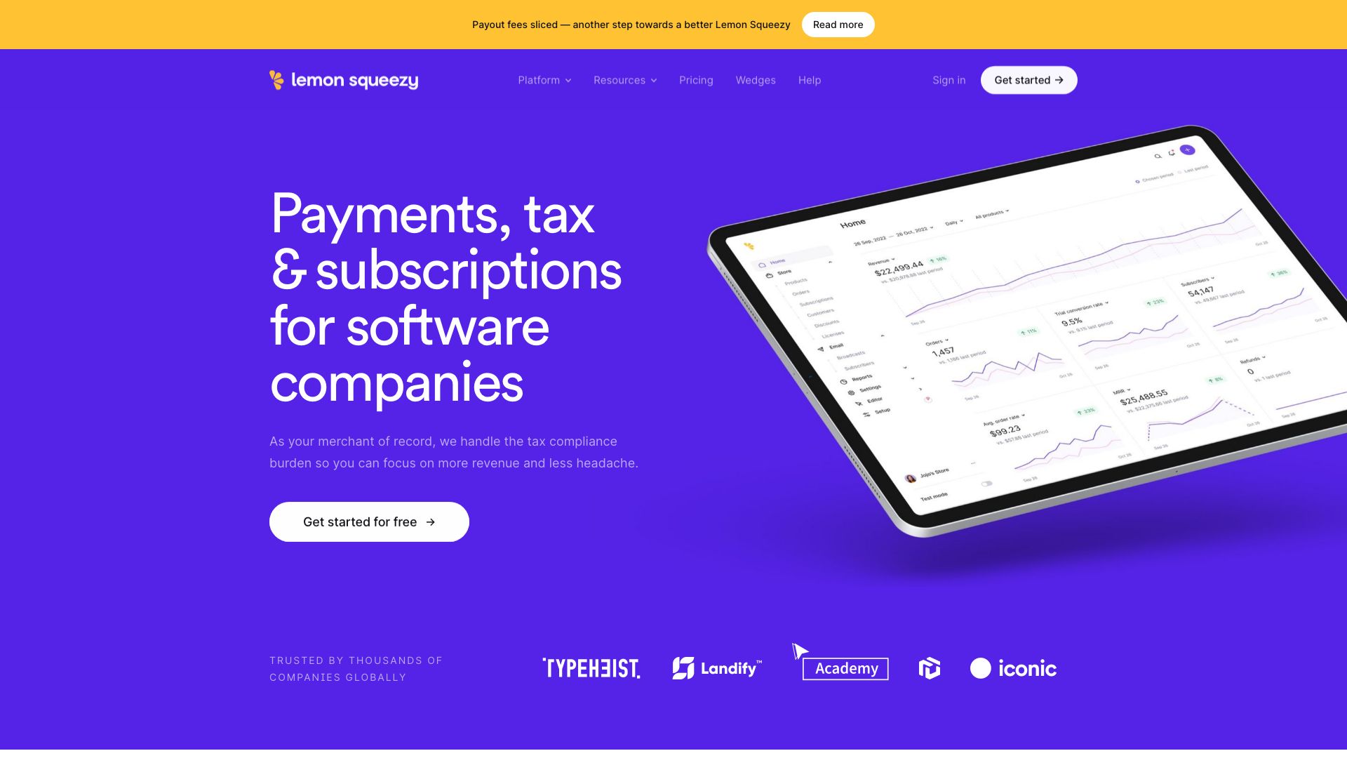 Screenshot of Lemon Squeezy: The All-in-One E-commerce Platform