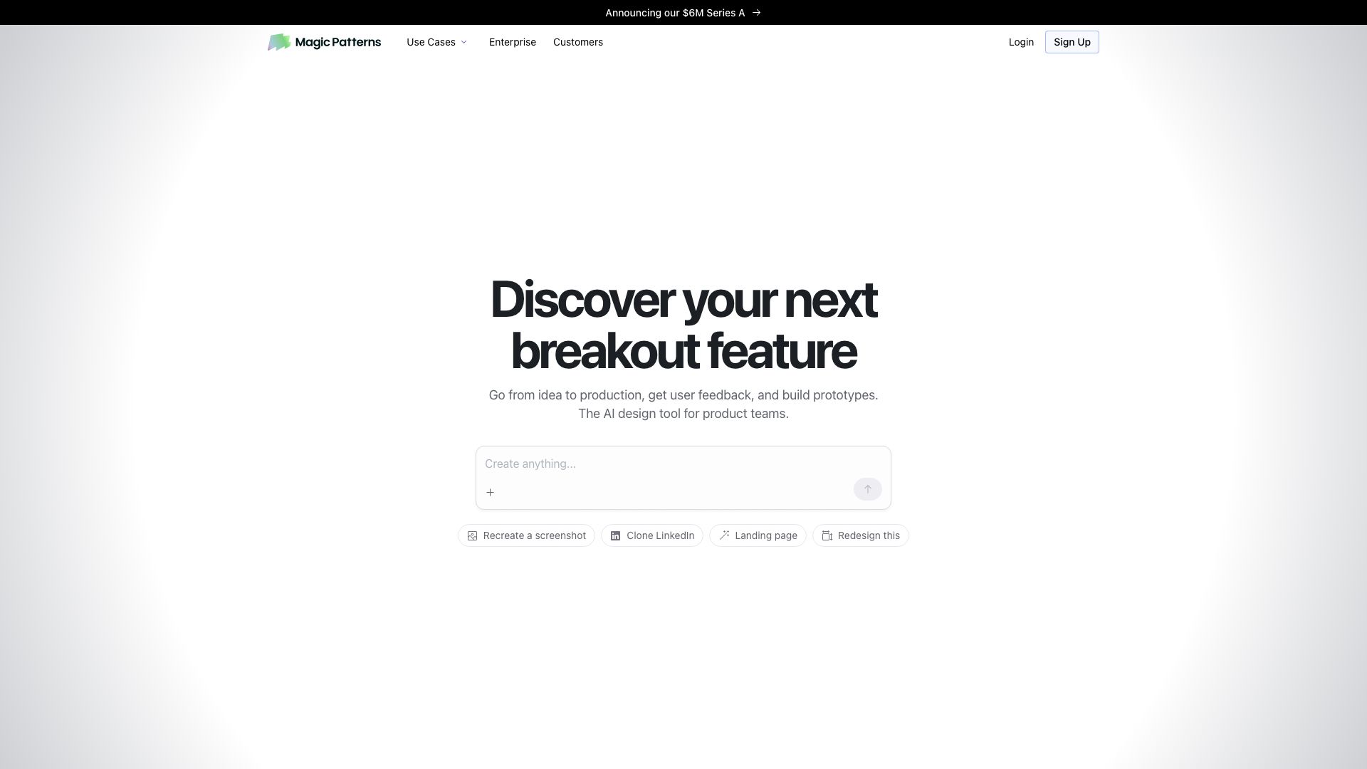 Screenshot of MagicPatterns: Unlock Your UI Design Potential