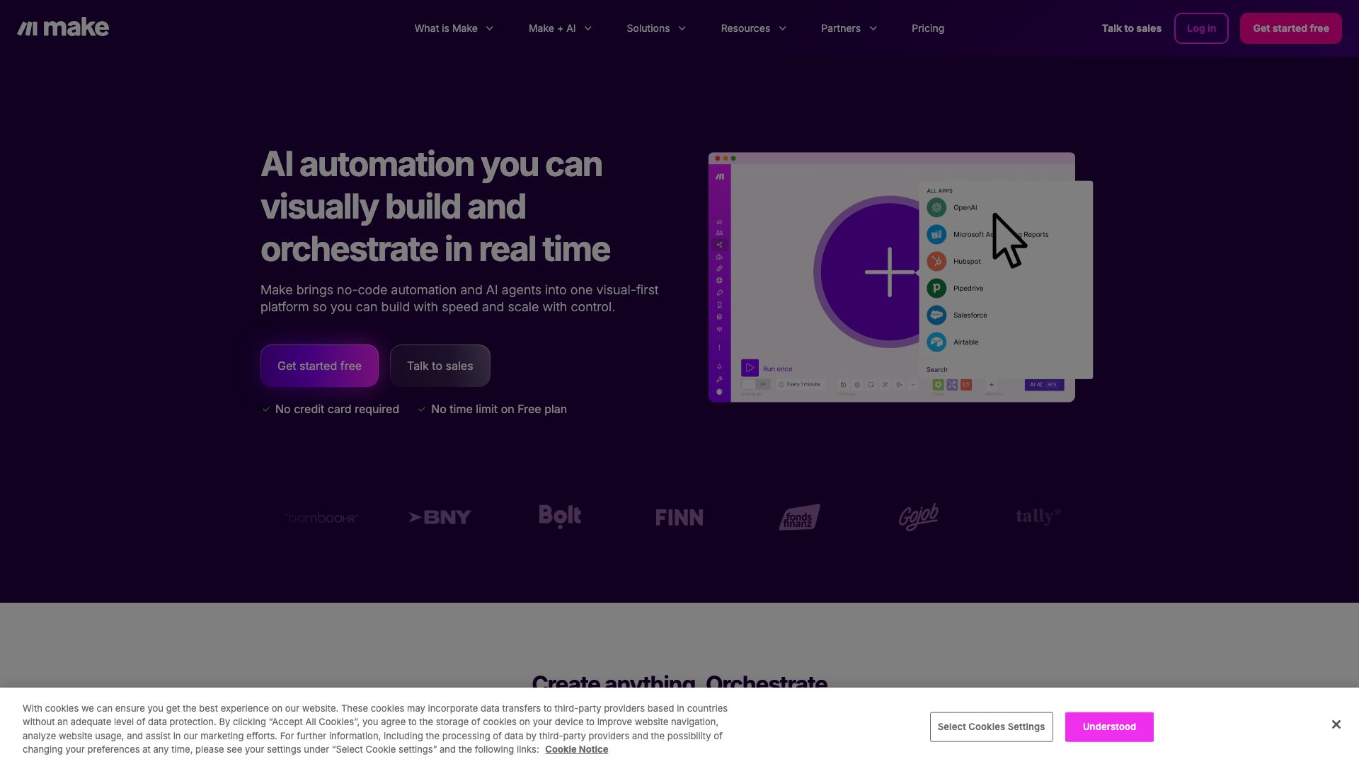 Screenshot of Make.com: Automate Your Workflows