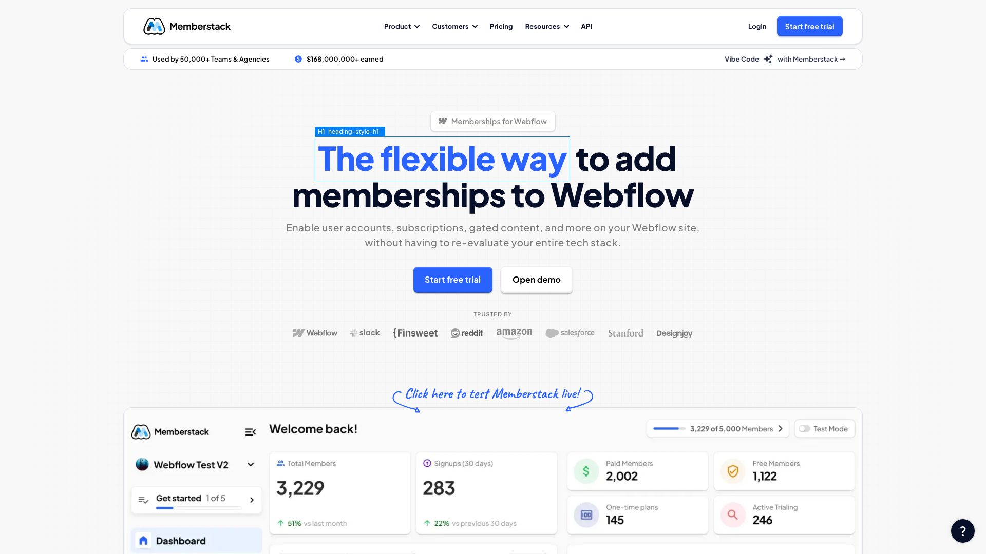 Screenshot of MemberStack: Membership & Subscription Platform