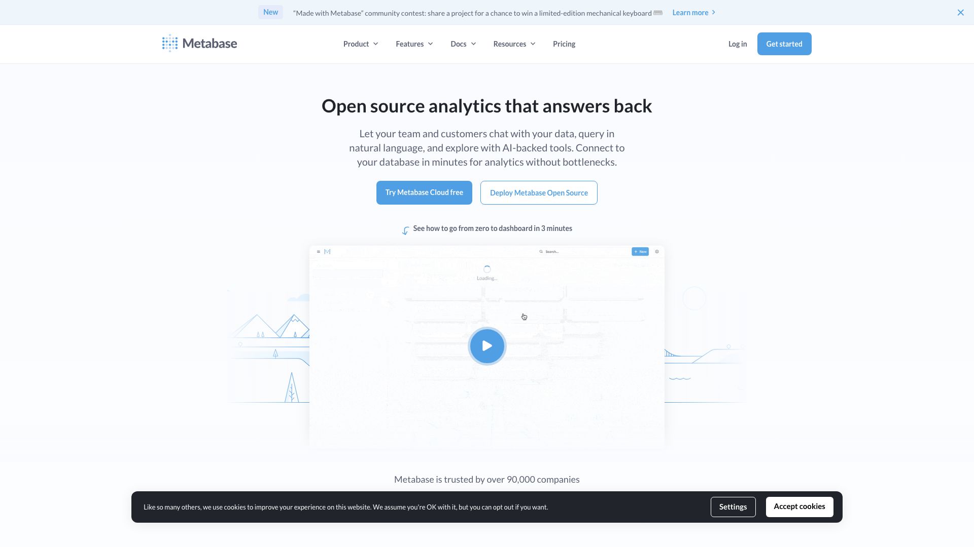 Screenshot of Metabase