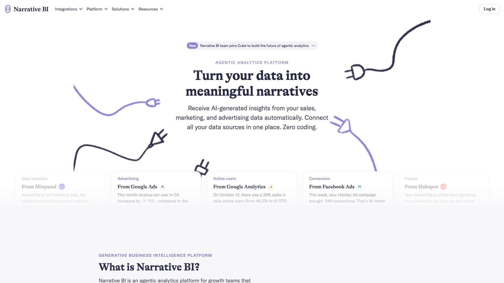 Screenshot of Narrative: Your AI-Powered Data Storyteller
