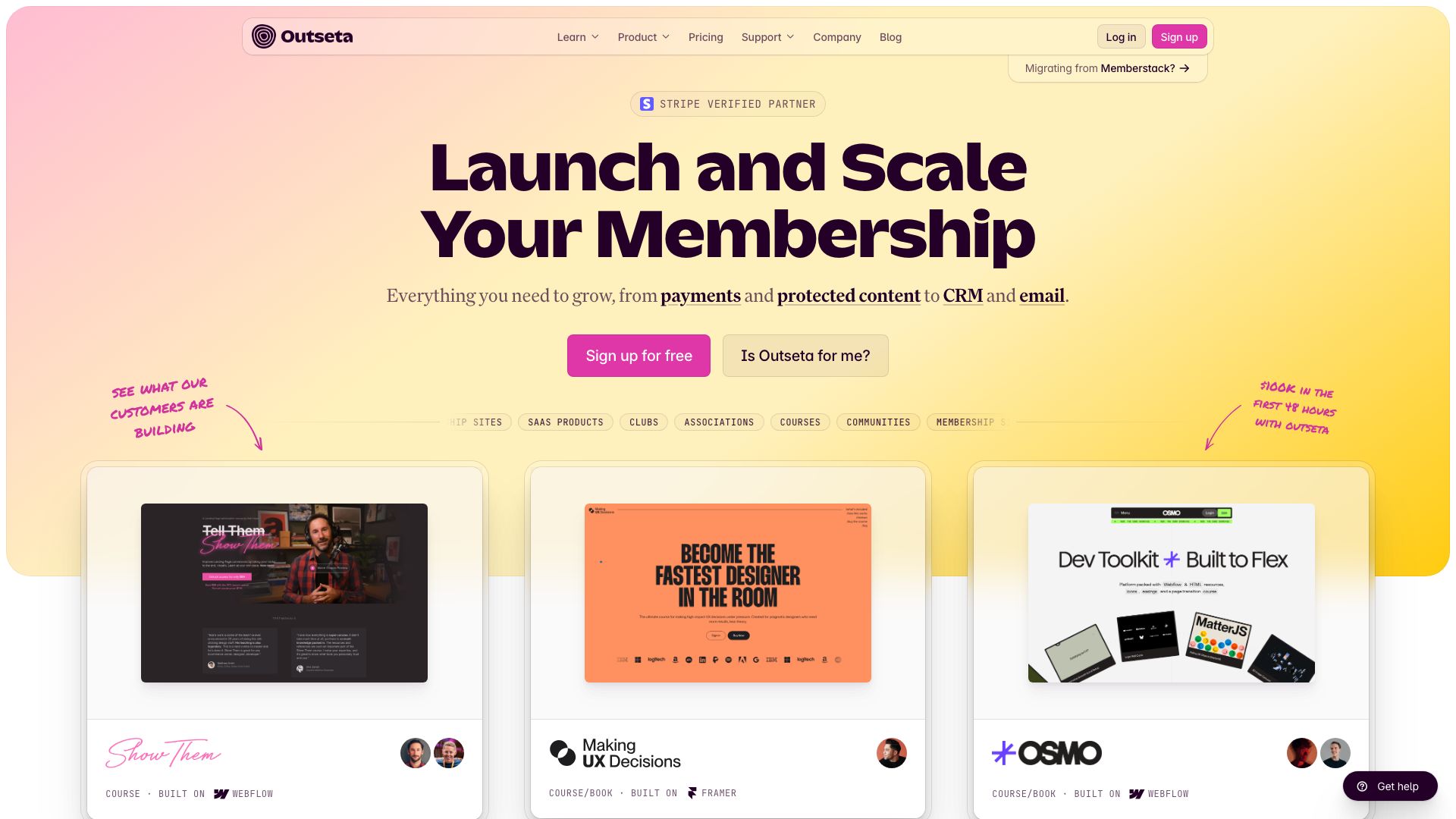 Screenshot of Outseta: All-in-One SaaS Business Software
