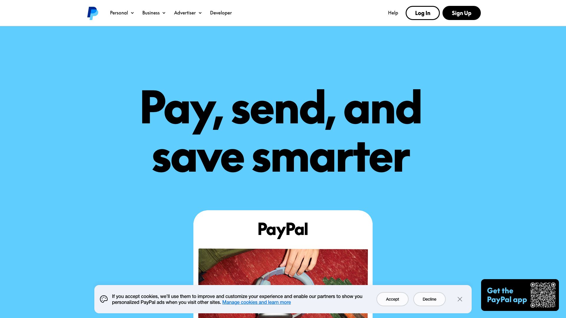Screenshot of PayPal: Your Digital Wallet and Payment Platform