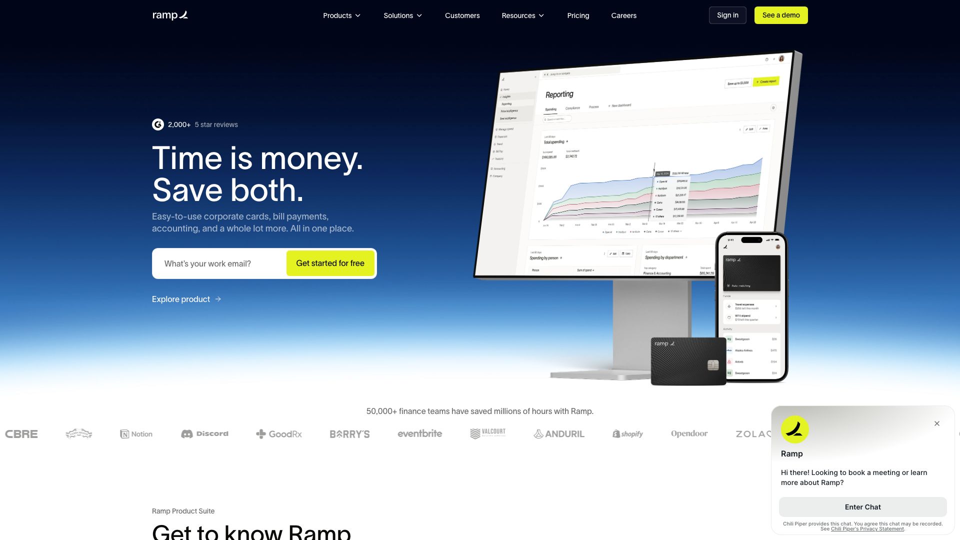 Screenshot of Ramp: Modern Corporate Spend Management