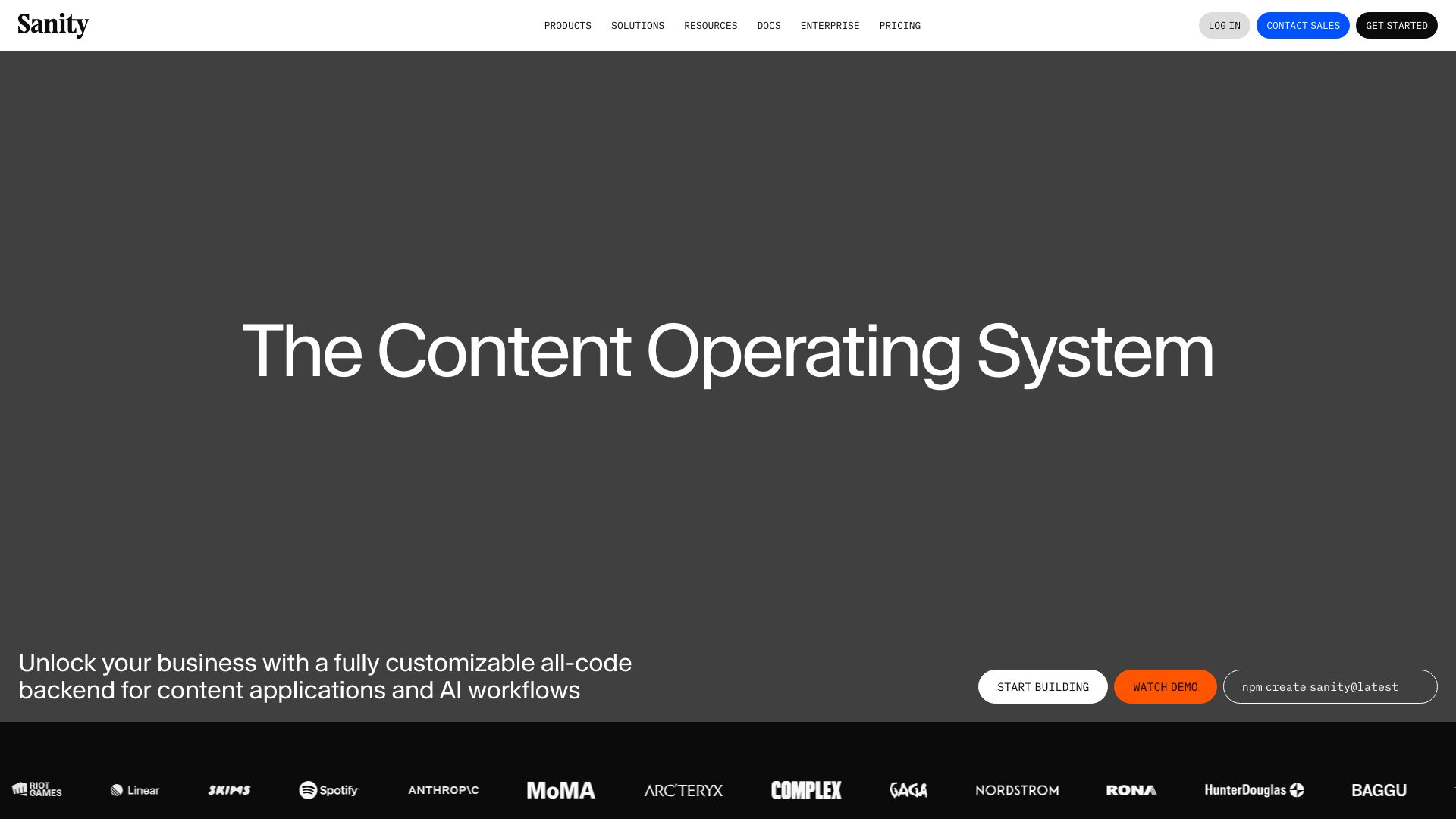 Screenshot of Sanity: The Developer-First Headless CMS