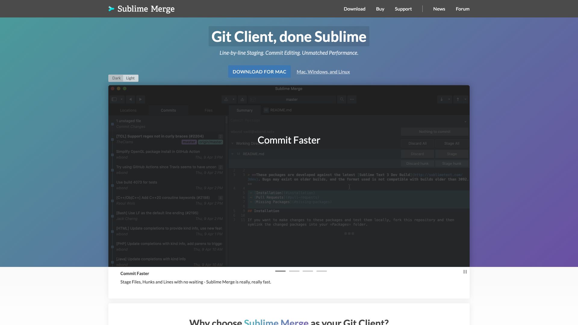 Screenshot of Sublime Merge