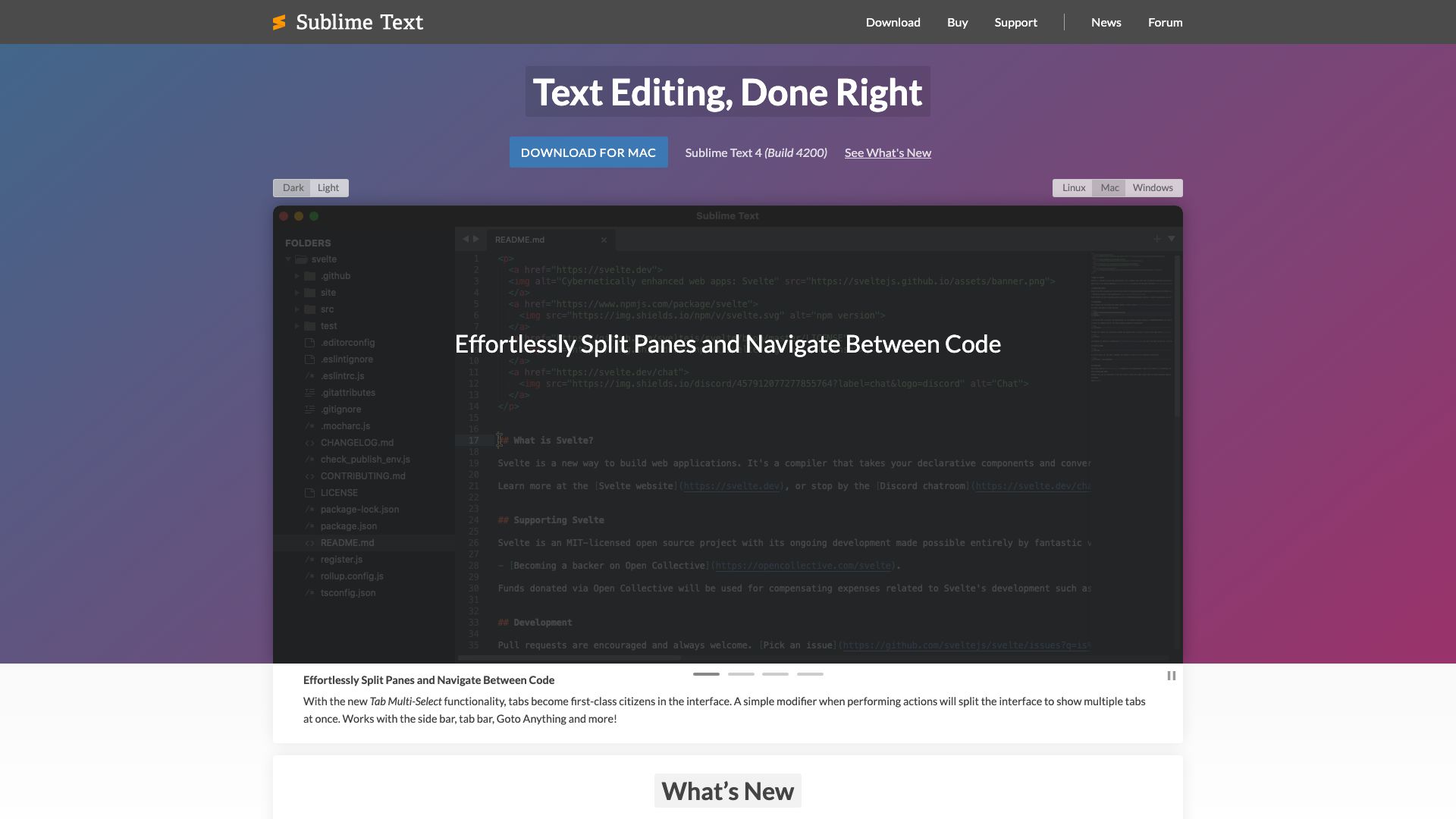 Screenshot of Sublime Text: A Sophisticated Text Editor
