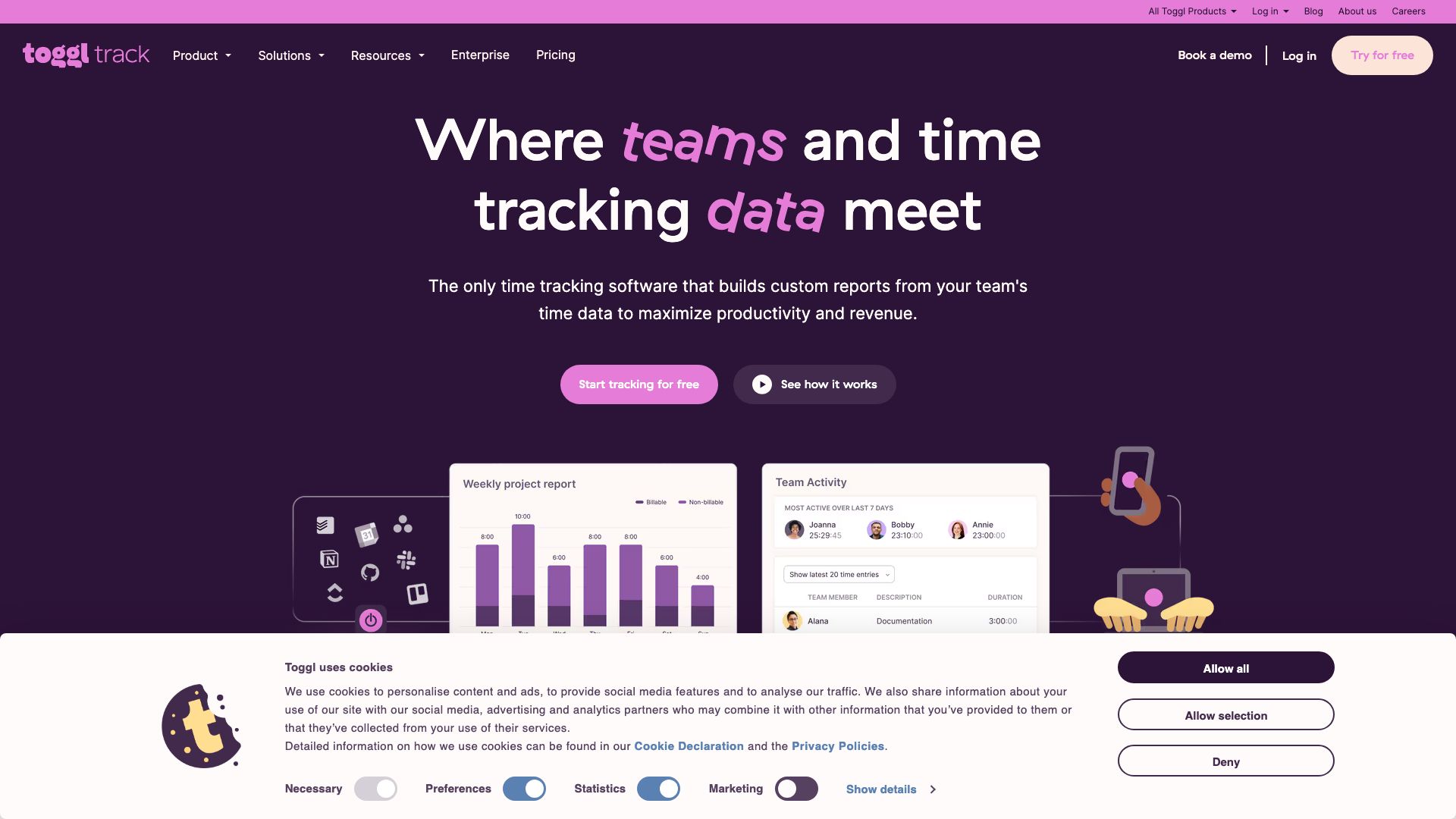 Screenshot of Toggl Track: Effortless Time Tracking