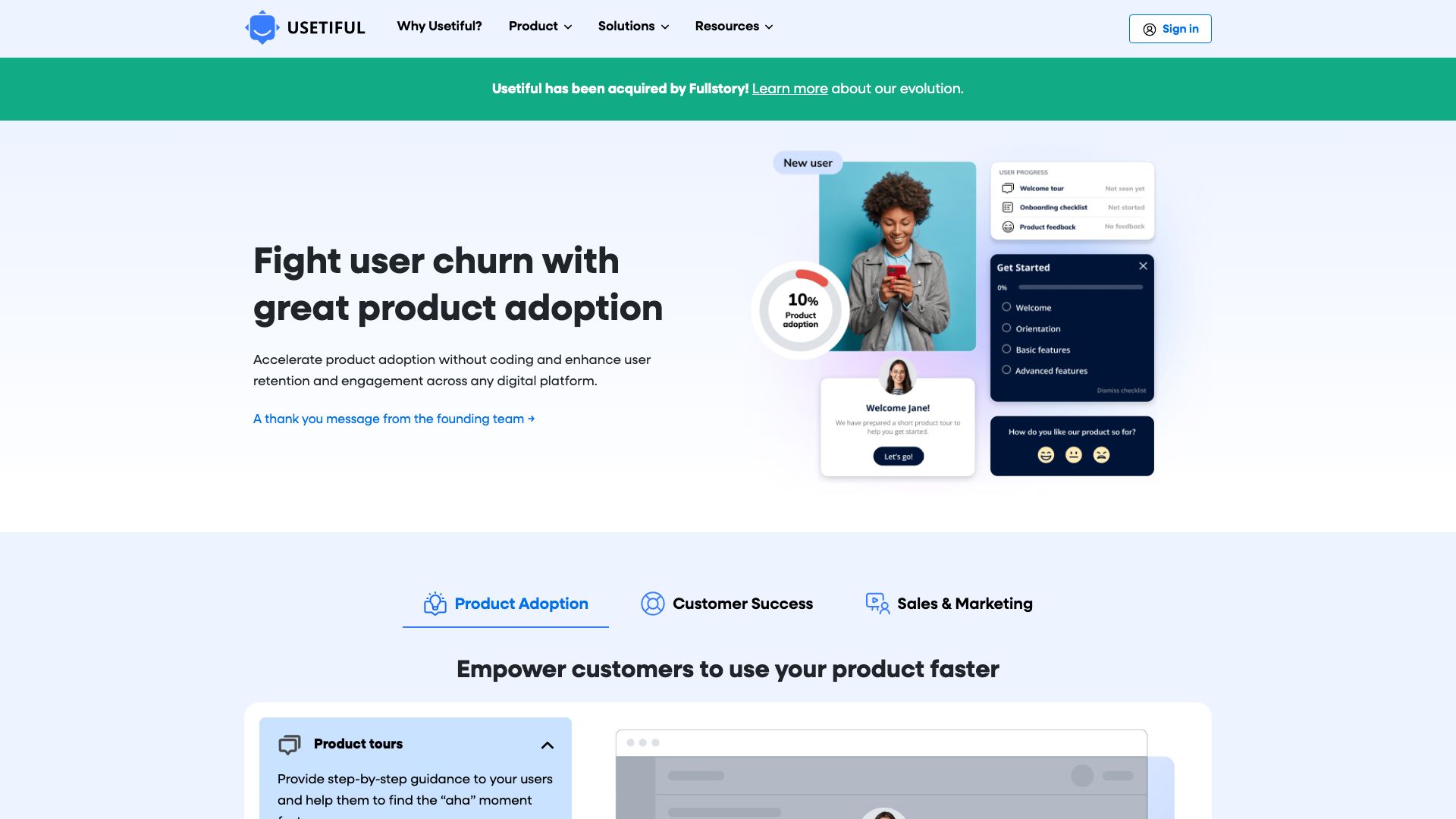 Screenshot of Usetiful: Enhance User Onboarding & Product Adoption