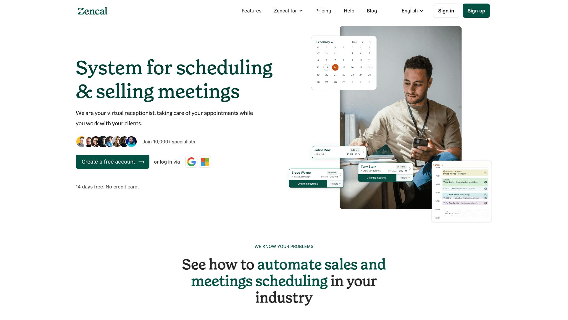 Screenshot of Zencal: Effortless Appointment Scheduling