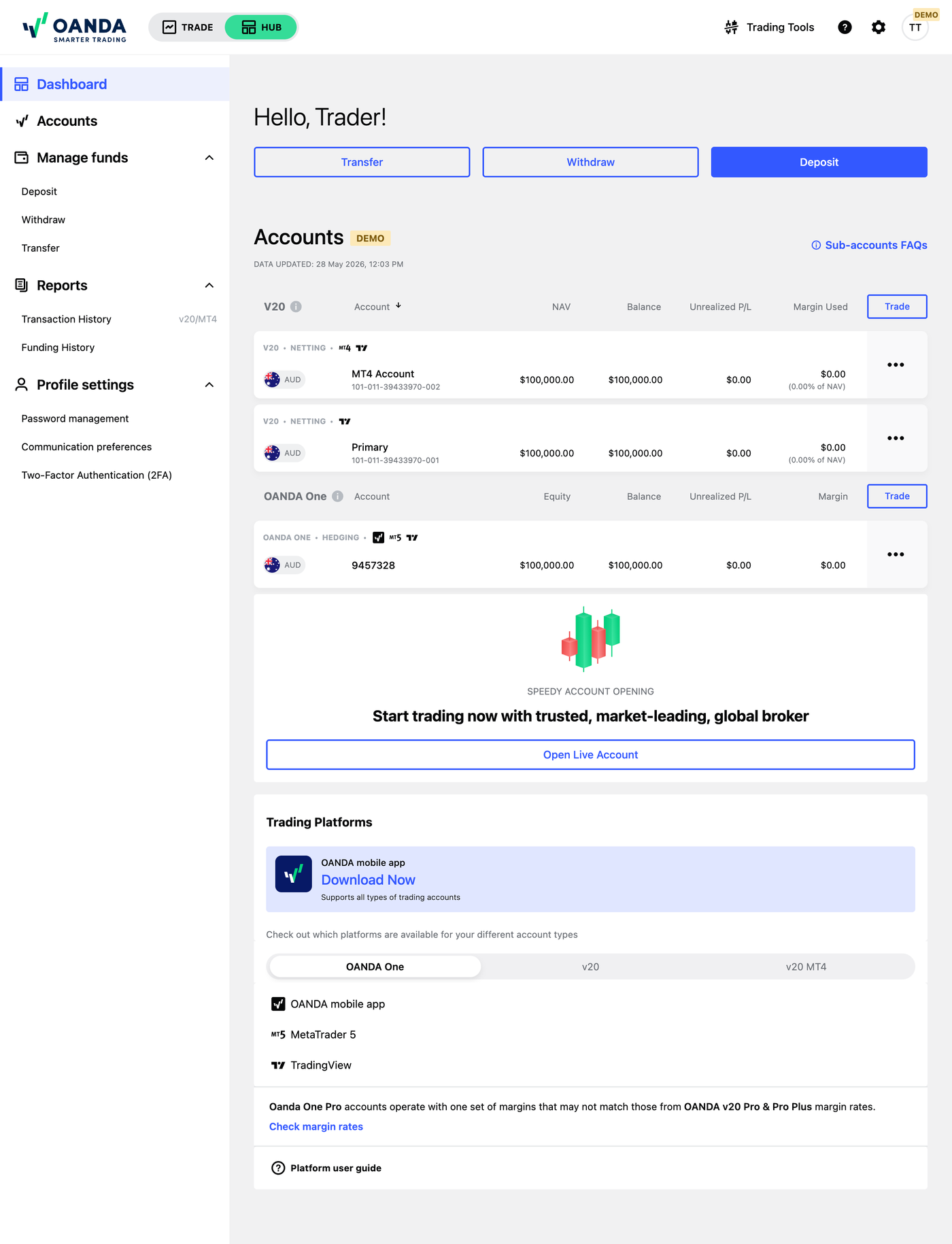 OAU-demo-account-home