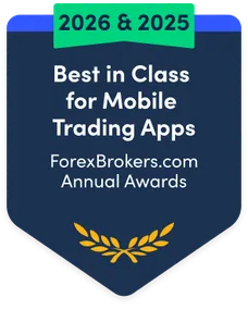 OAU - Awards - Best in Class for Mobile Trading Apps 2026 & 2025