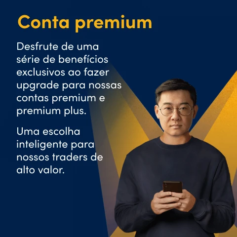 OGM Premium Account promo nav banner desktop Portuguese