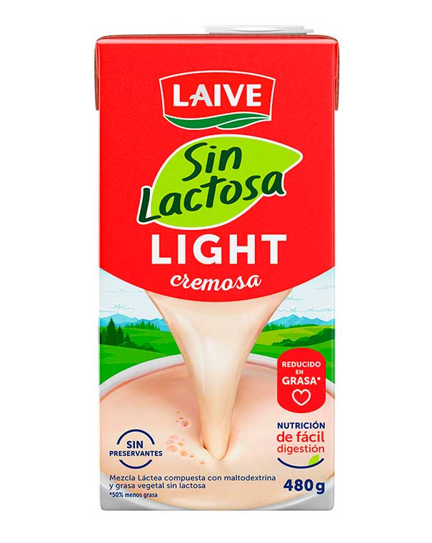 Leche UHT LAIVE Light sin Lactosa Tetrapack 1L Paquete 4un