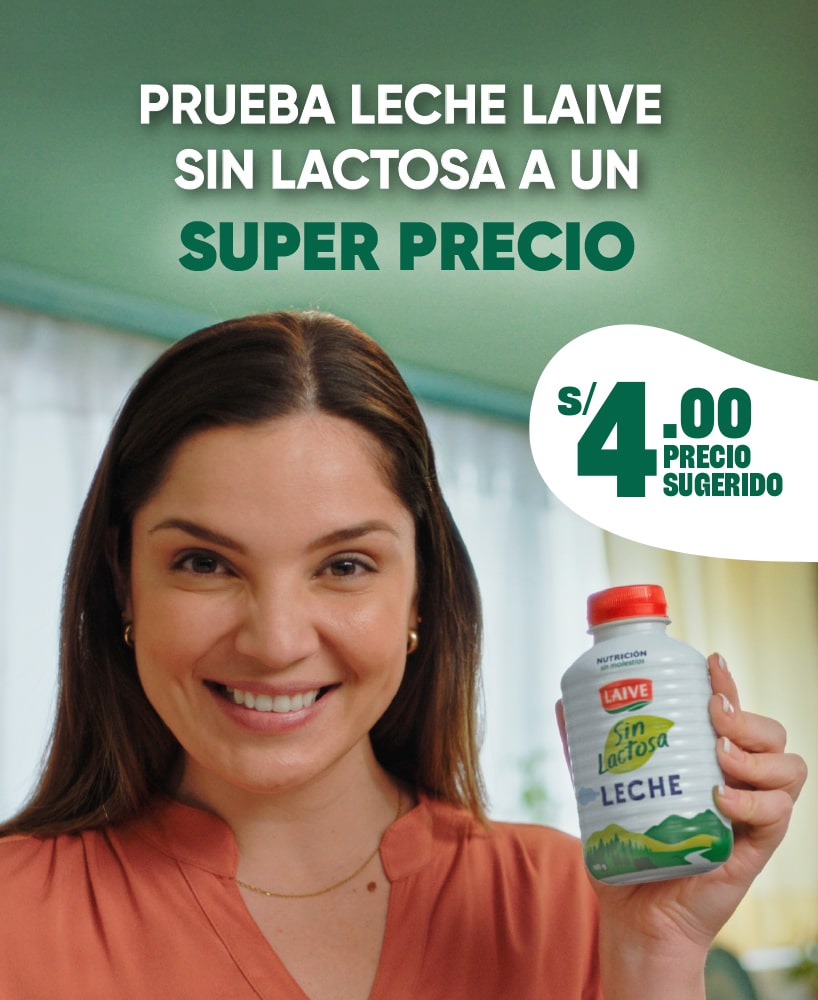 Leche Laive Sin Lactosa lista para consumir