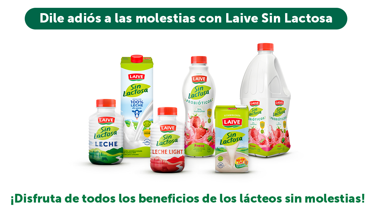 Leche Fresca LAIVE sin Lactosa Bolsa 900ml