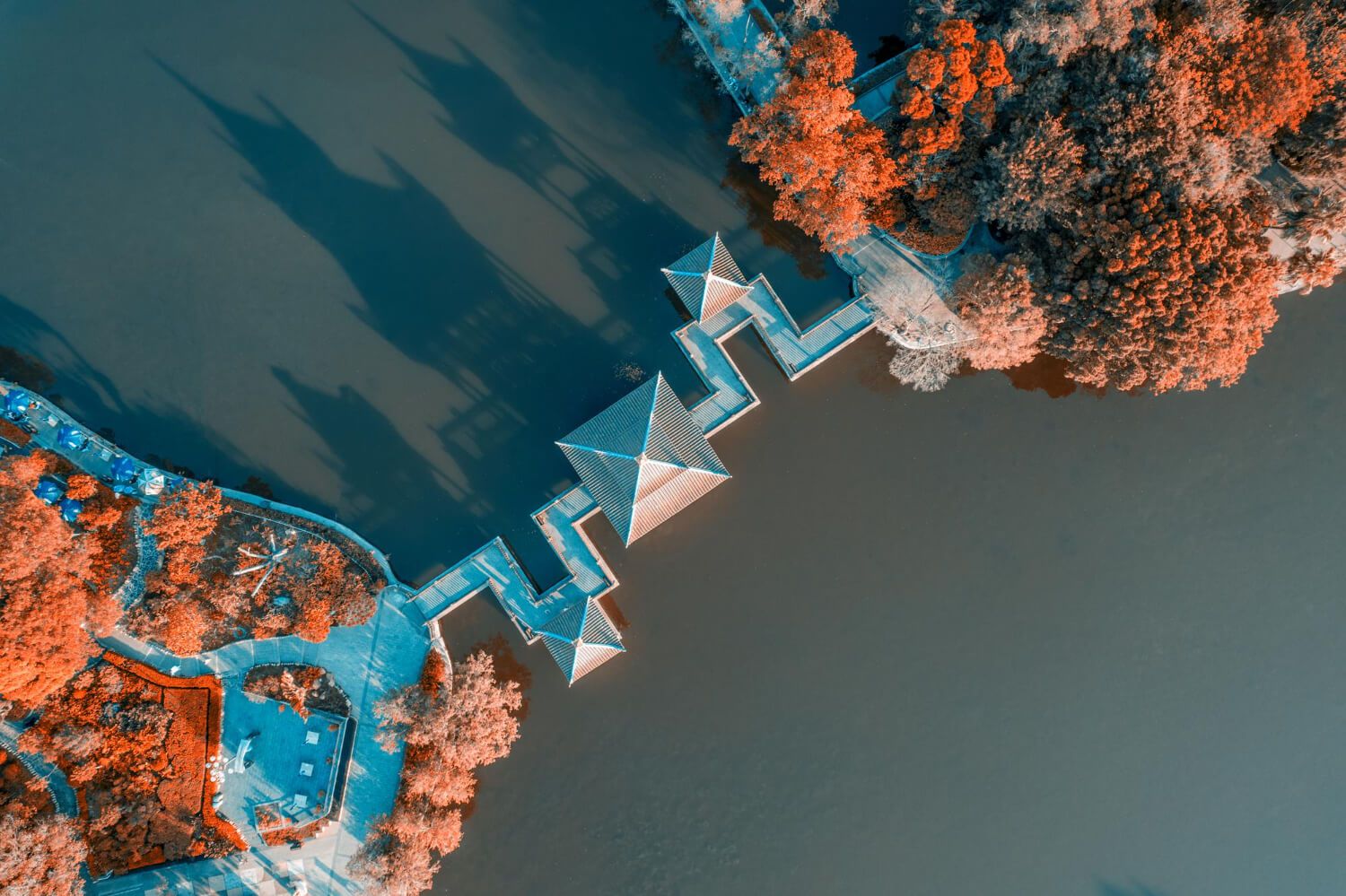 A breathtaking aerial view of a landscape captured with a drone