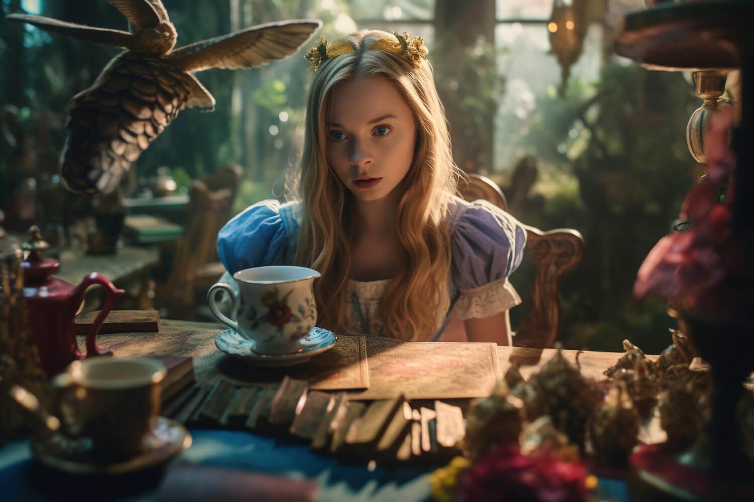 Alice pondering about Wonderland