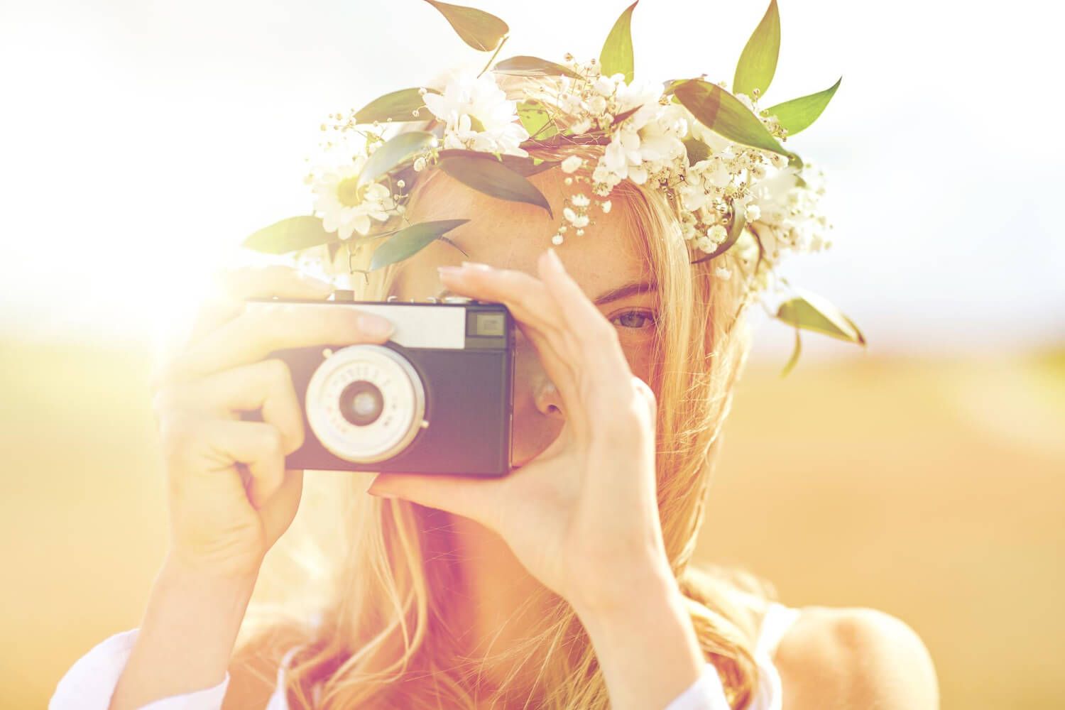 Camera focusing on a joyful moment, symbolizing life's focus