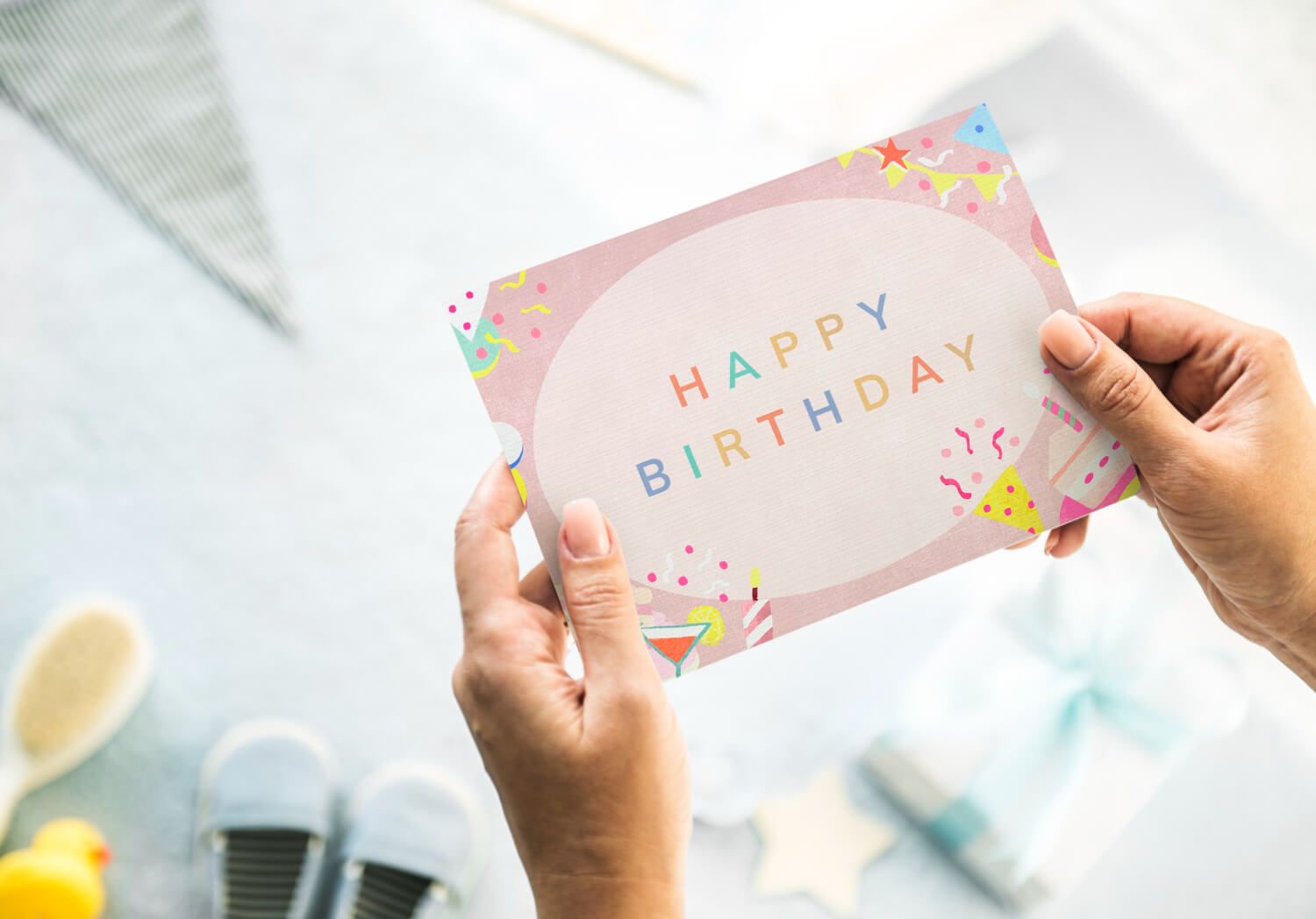 Colorful birthday card ideas