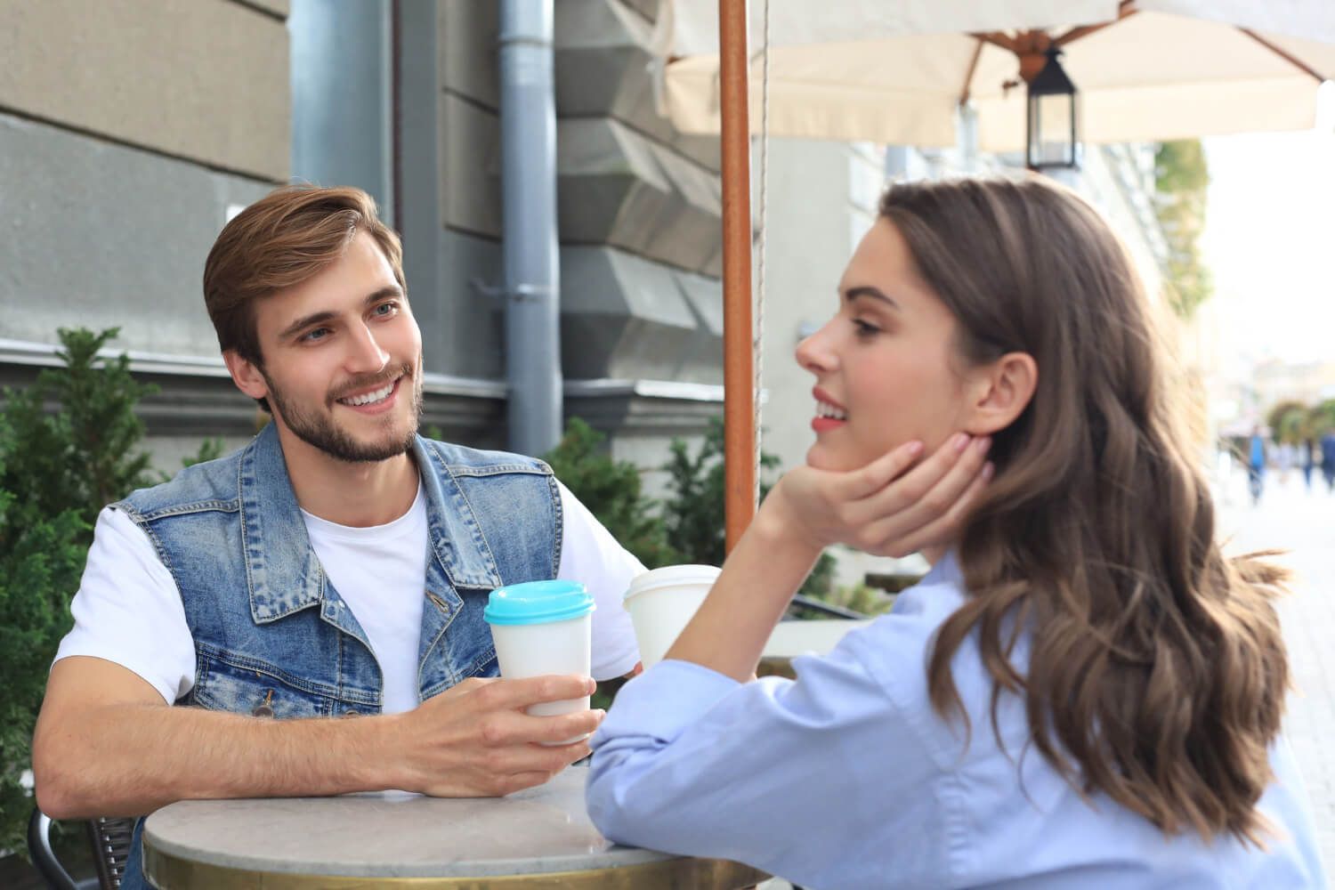 Couple discussing love languages together