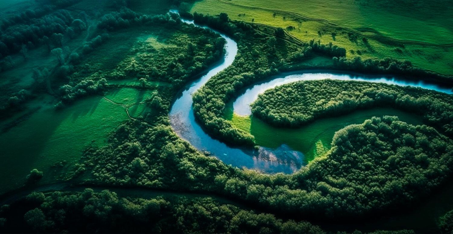 Flowing river, symbolizing natural change in life